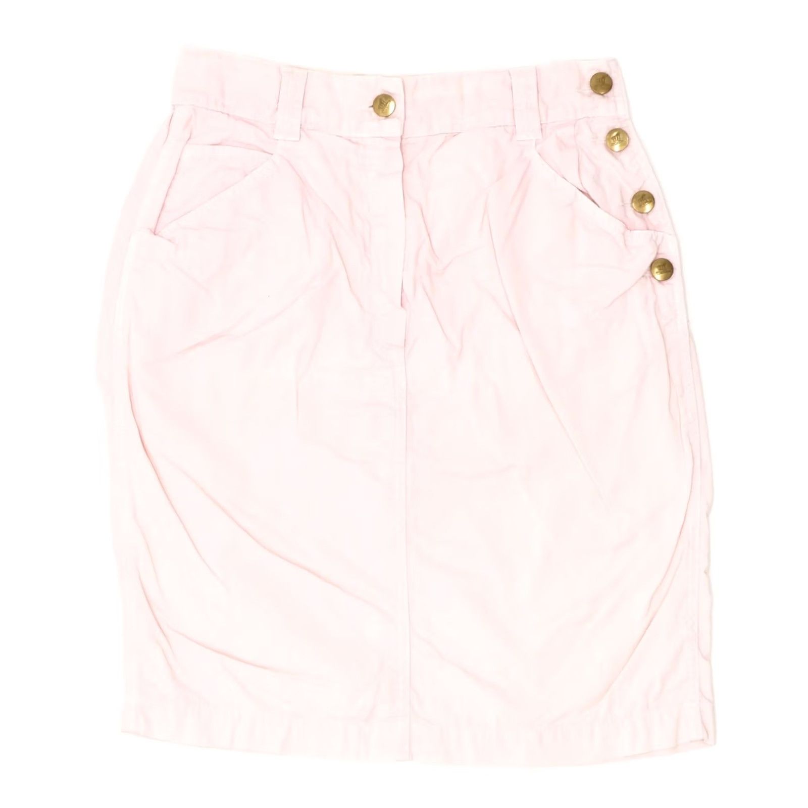 Pinko Henry Cottons A-Line Skirt XS Size 44 Pink Cotton 90s Womens Size 26" / US 2 / IT 38 - 2 Thumbnail
