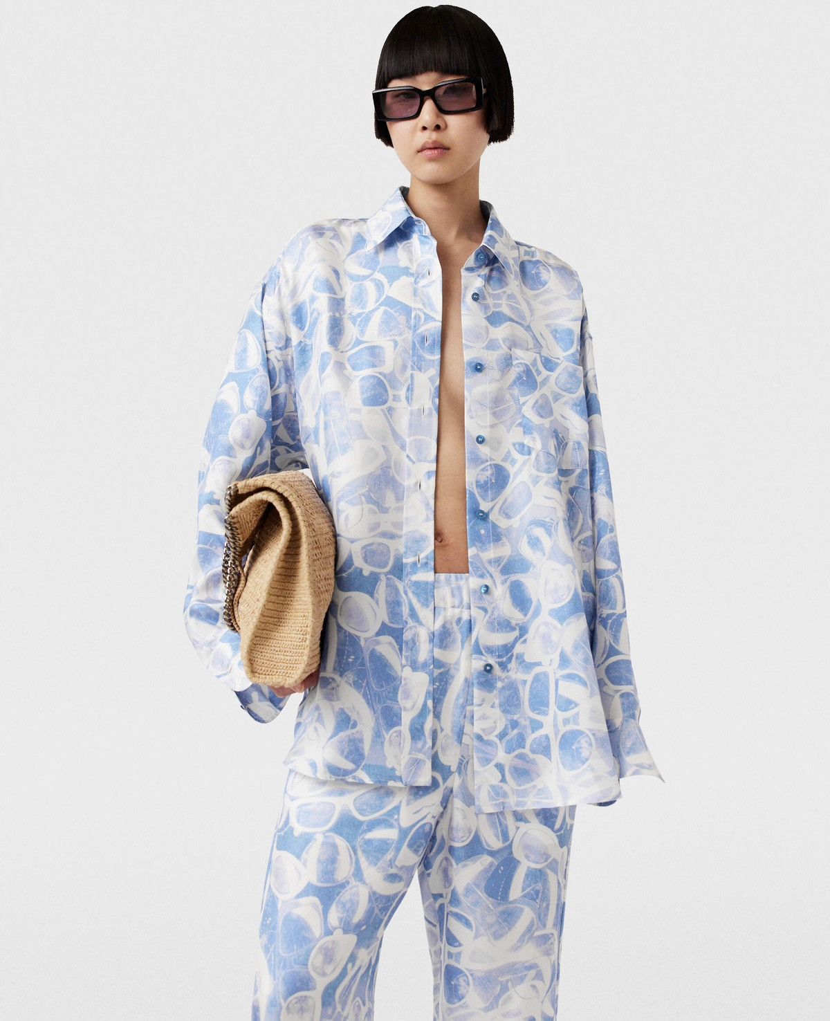 Stella McCartney Stella Mccartney printed silk twill shirt Size M / US 6-8 / IT 42-44 - 1 Thumbnail