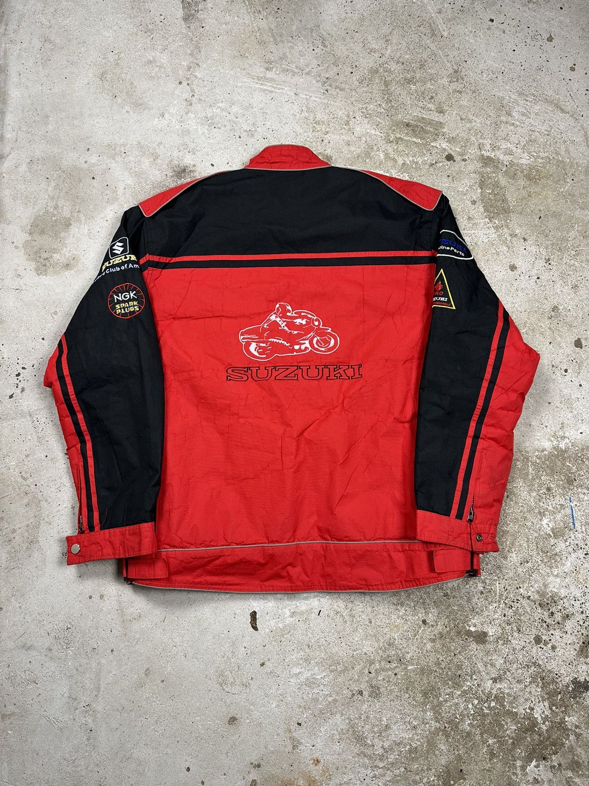Vintage ‼️ Vintage y2k Suzuki Racing Jacket Red Size US XXL / EU 58 / 5 - 2 Thumbnail