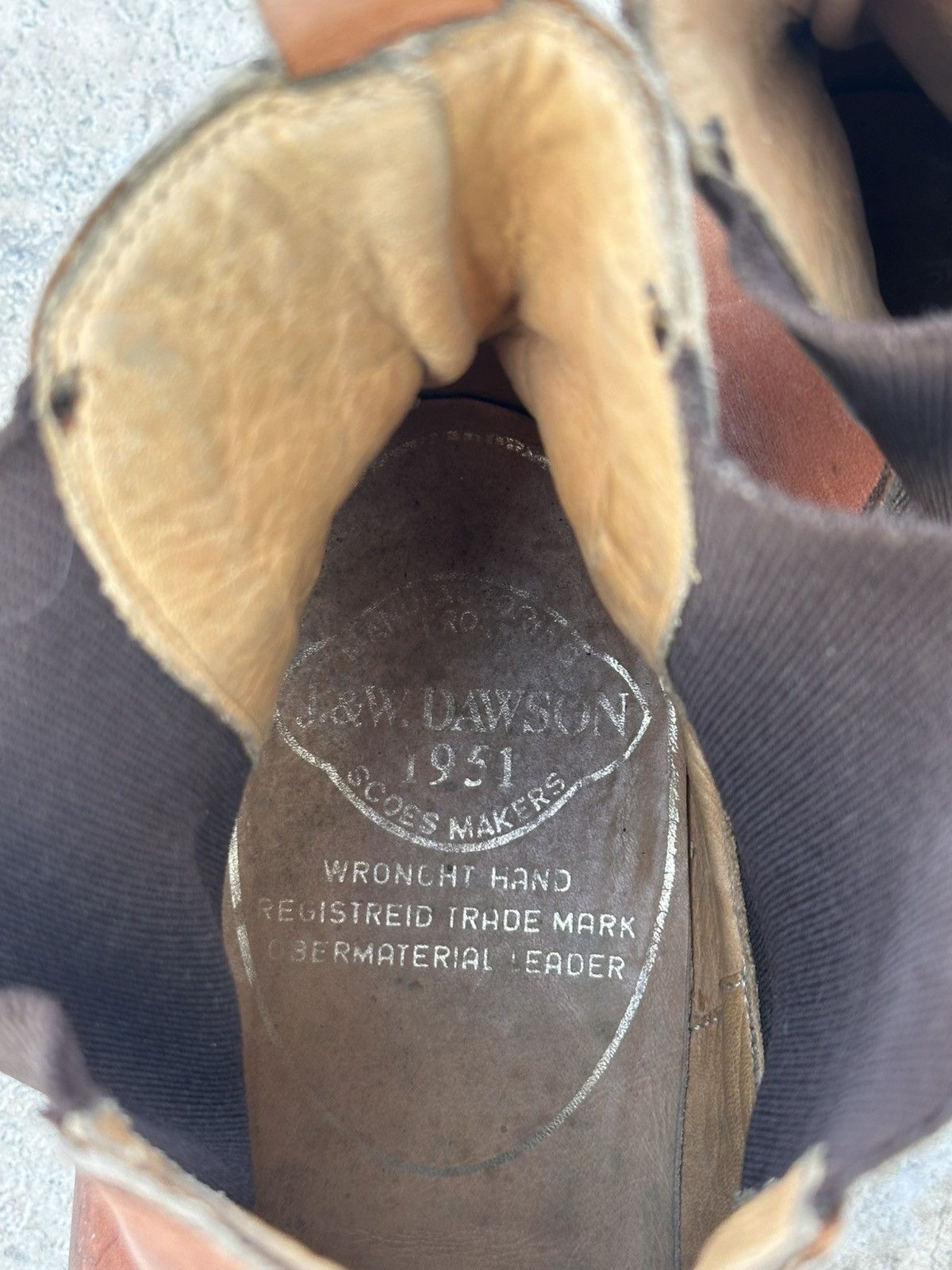 A.S.98 J&W Dawson 1951 Leather Chelsea Boots Brown Vintage Style Size US 10.5 / EU 43-44 - 7 Thumbnail