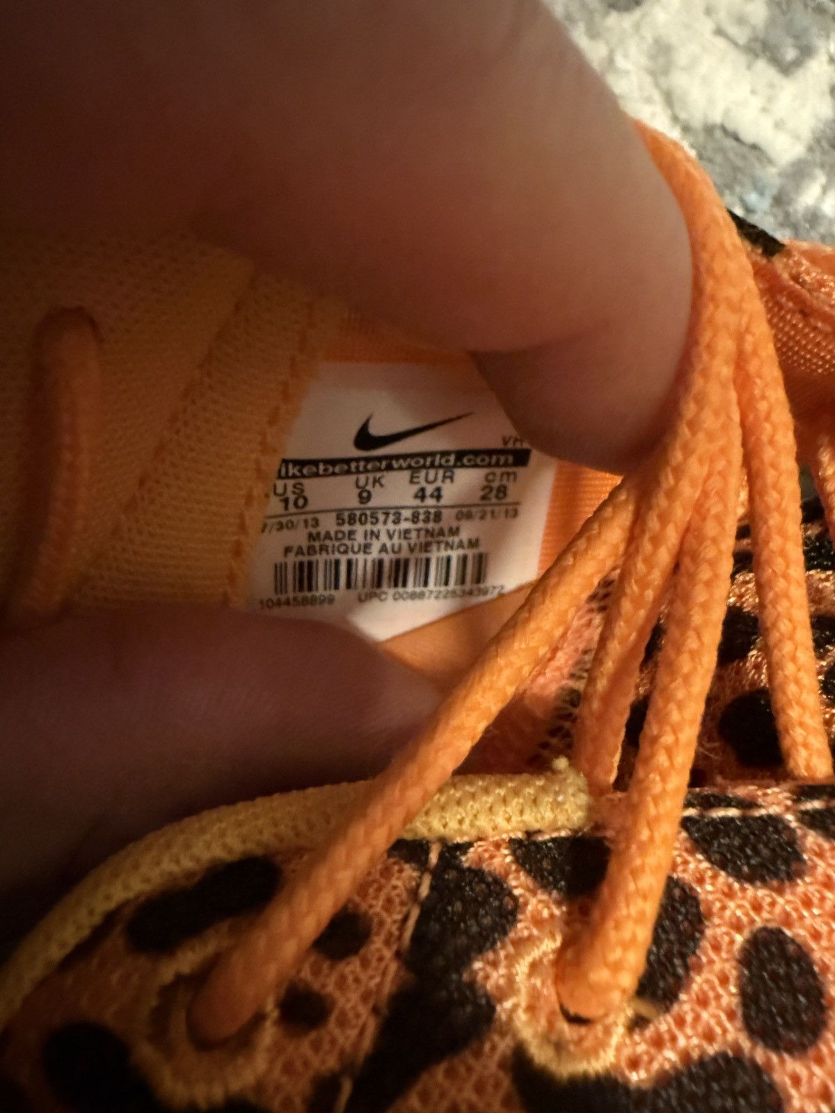 Nike Nike Roshe Run ‘Orange Leopard’ Size US 10 / EU 43 - 6 Thumbnail