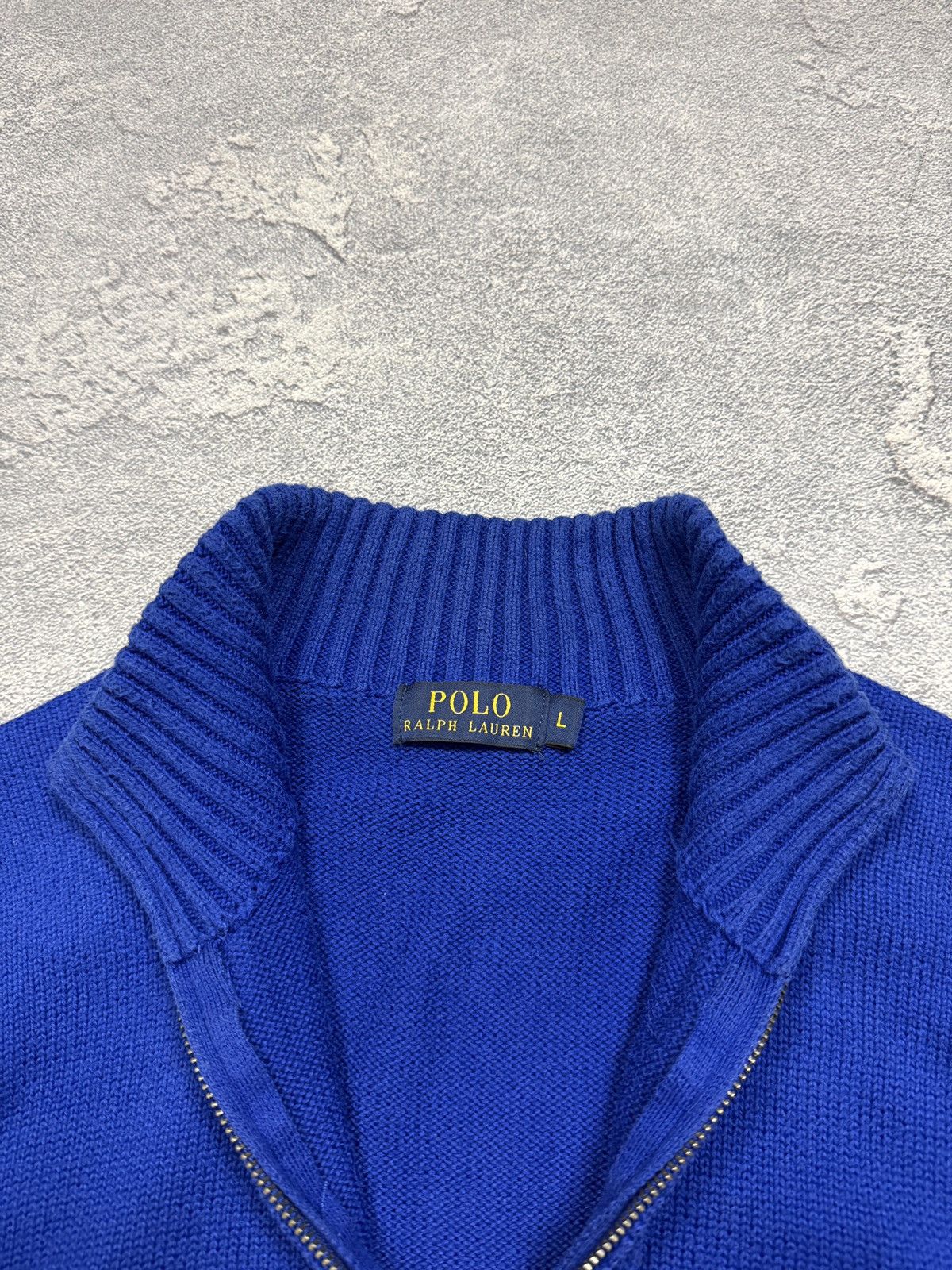 Polo Ralph Lauren Mens Vintage Polo Ralph Lauren 1/3 zip sweatshirt blue rare Size US L / EU 52-54 / 3 - 14 Thumbnail