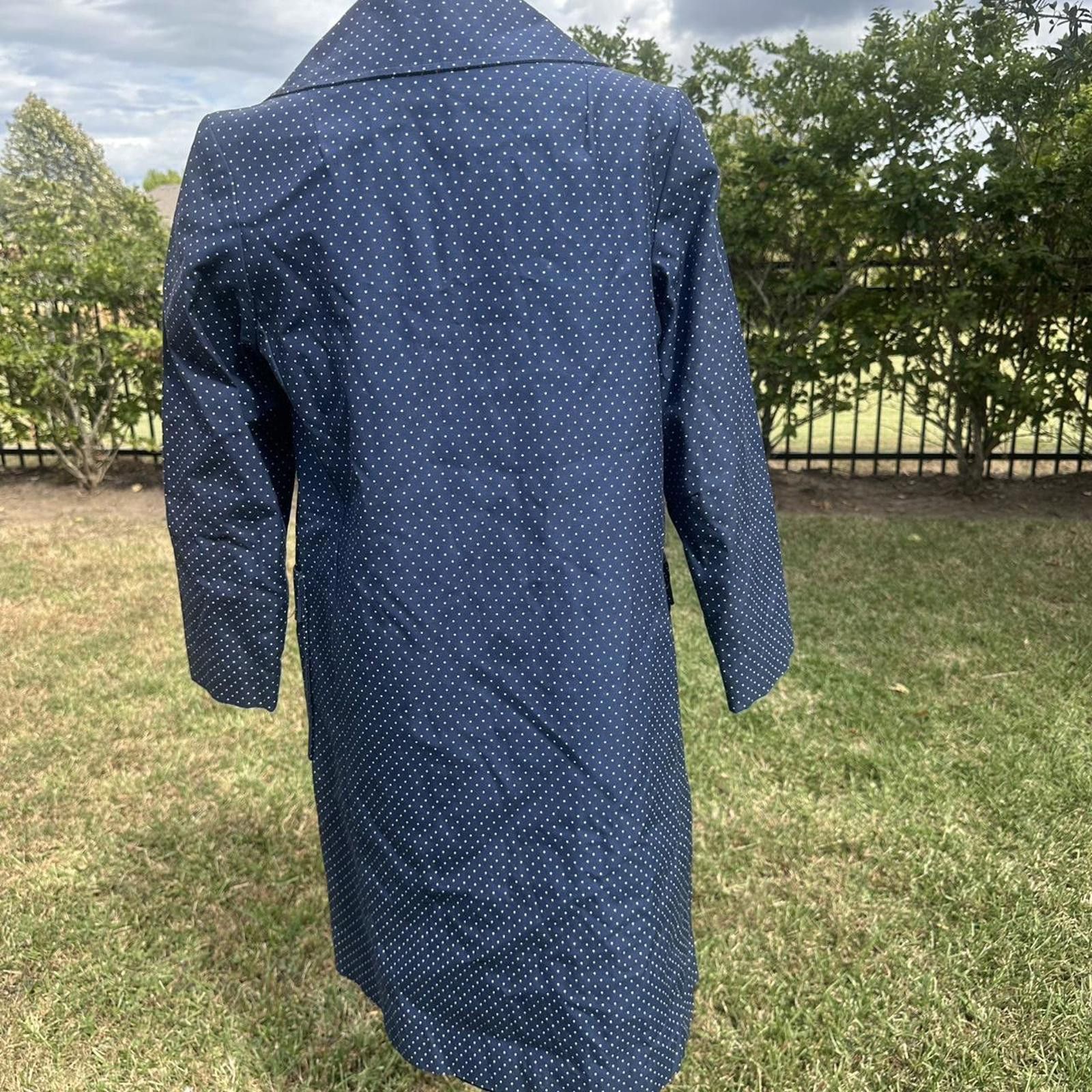 Other Blue and white polka dot trench coat medium vintage Size M / US 6-8 / IT 42-44 - 2 Thumbnail