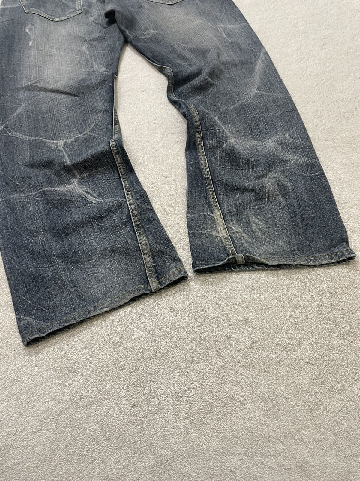 Japanese Brand 2000s Blow Flare Denim Heavy Fade Bootcut Jeans If6was9 LGB Size US 26 / EU 42 - 9 Thumbnail