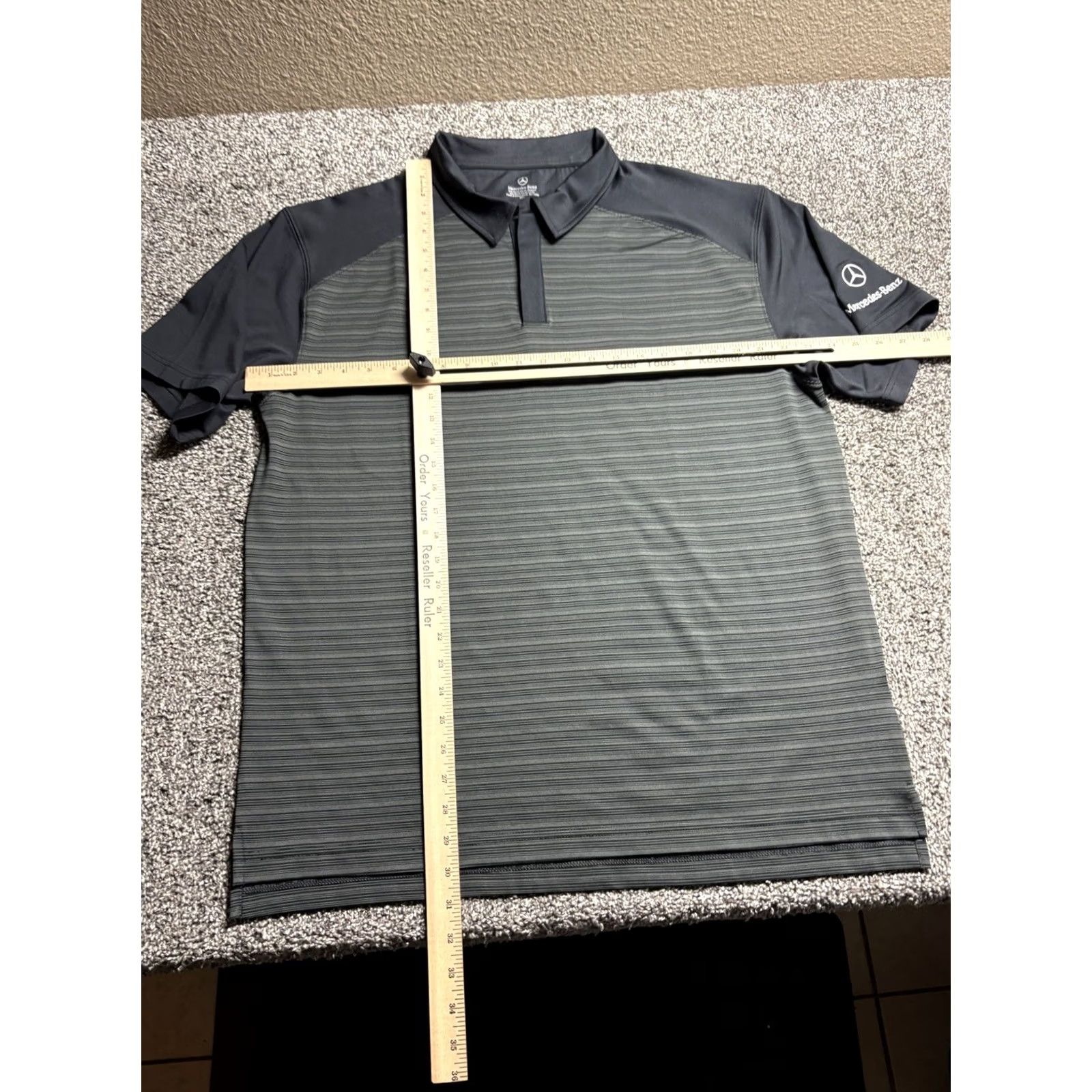 Mercedes-Benz Mercedes-Benz Polo Shirt Mens L Performance Contrast Collar Polo Shirt Col r Logo Black Short Sleeve Casual Golf Spring Summer Mens Size US L / EU 52-54 / 3 - 6 Thumbnail