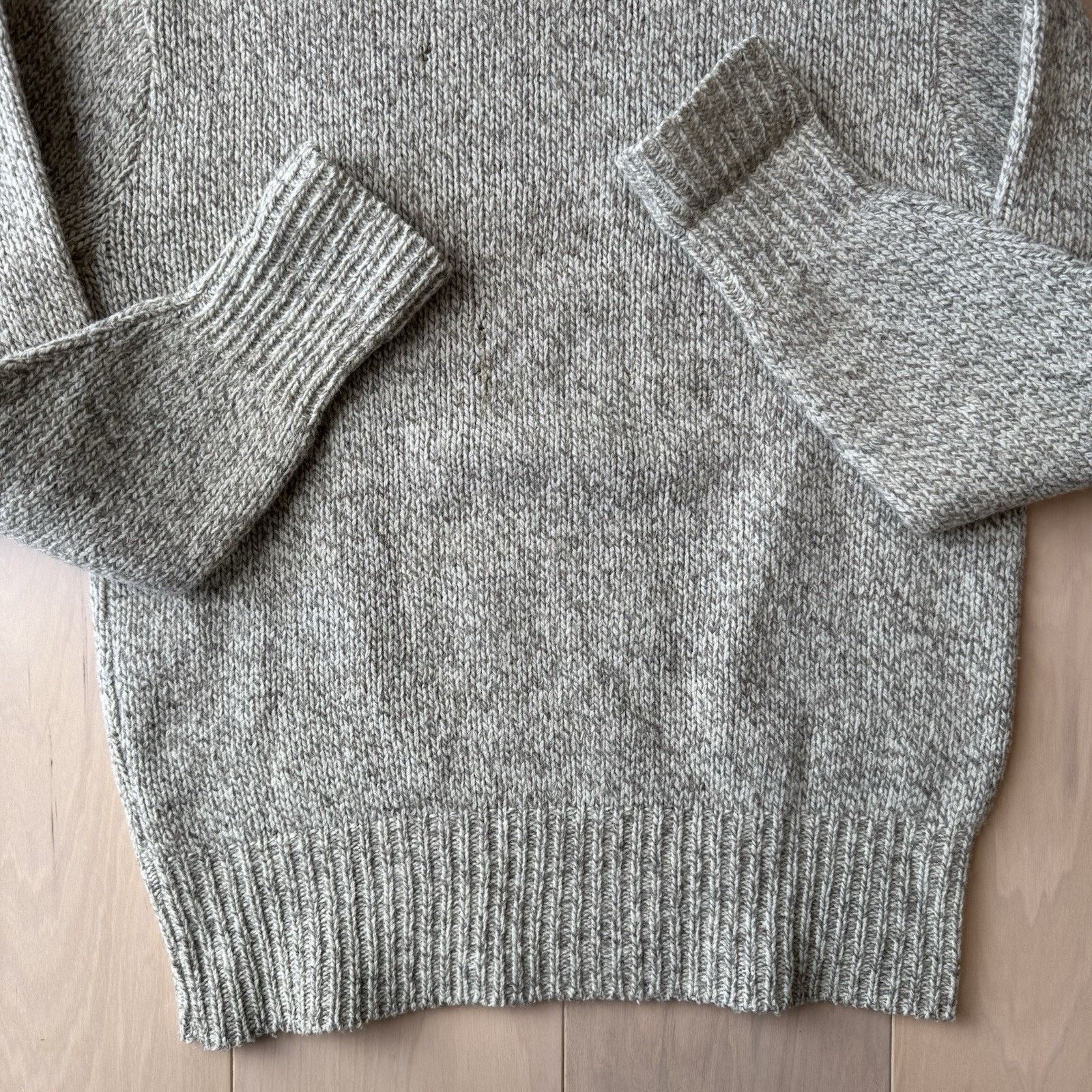 L.L. Bean Vintage LL Bean Sweater Beige 90s Wool Pullover Heavy Size US M / EU 48-50 / 2 - 5 Thumbnail