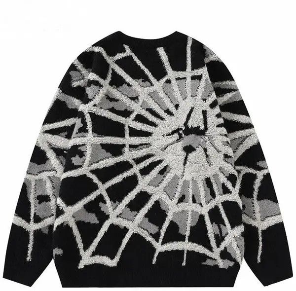 VIBE Spider Web Sweater Pullover y2k Size US L / EU 52-54 / 3 - 8 Thumbnail