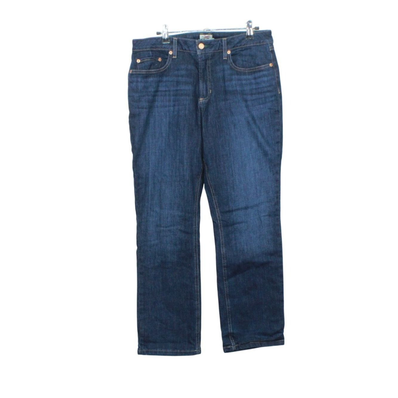L.L. Bean LL Bean Women's Jeans Mid Rise Straight Leg Rinsed Size 34" / US 12 / IT 48 - 1 Thumbnail