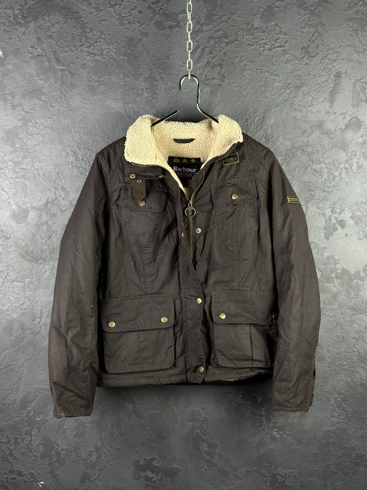 Barbour × Designer Barbour International Margate Wax Jacket Size XL / US 12-14 / IT 48-50 - 2 Thumbnail