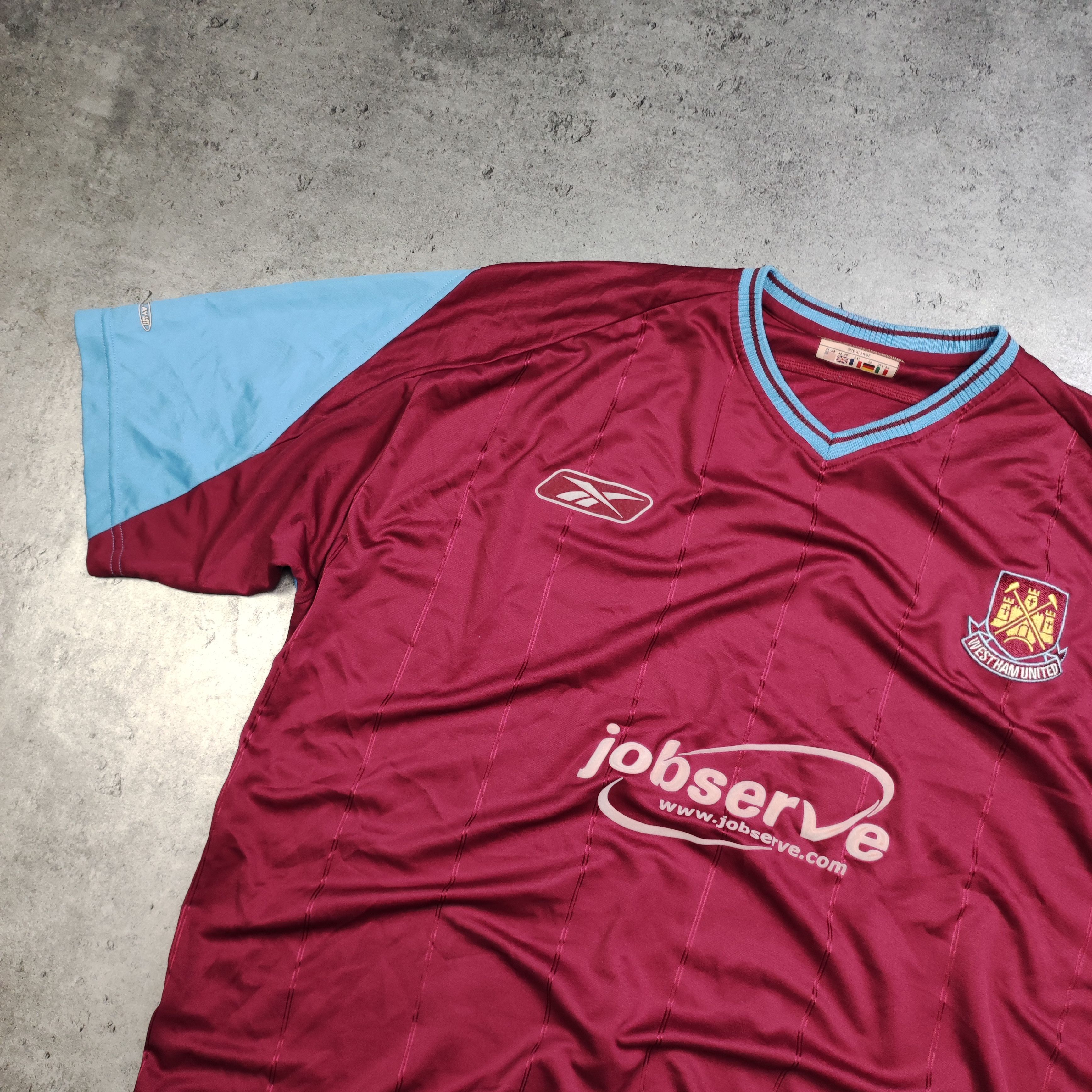 Vintage Vintage RARE Football West Ham United 2002 Reebok Jersey Size US XXL / EU 58 / 5 - 3 Thumbnail