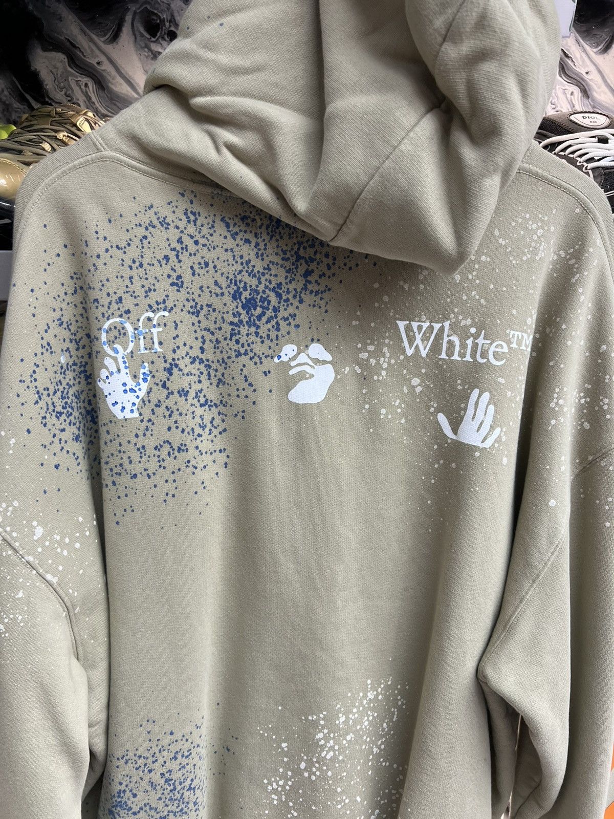 Off-White OffWhite Brown Paint Splatter Hoodie Size US XL / EU 56 / 4 - 8 Thumbnail