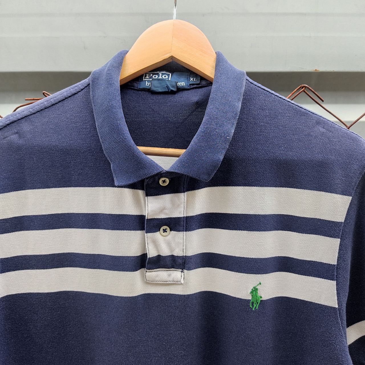 Polo Ralph Lauren × Vintage Vintage Polo Ralph Lauren Red Blue White Stripes Size US XL / EU 56 / 4 - 2 Thumbnail