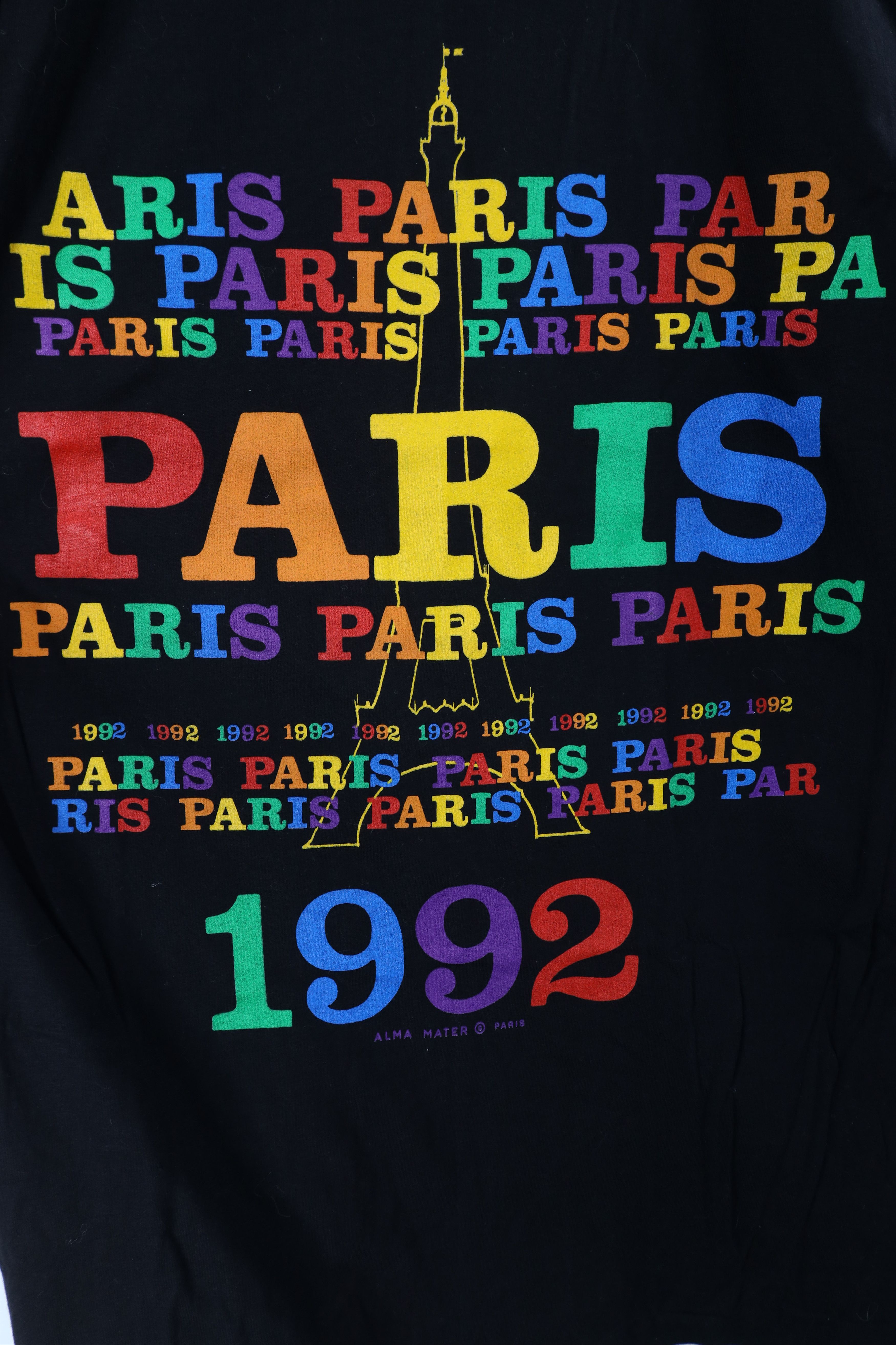 Vintage Vintage 90s Streetwear Rainbow Paris Eiffel Tower T-Shirt Size XXL / US 16-18 / IT 52-54 - 4 Thumbnail