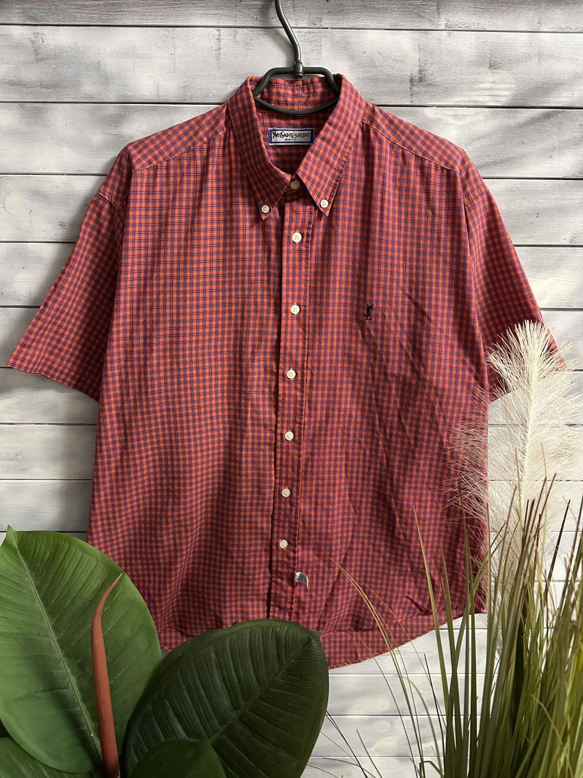 Yves Saint Laurent Rare Luxury Yves Sant Laurent Shirt Button 80’s Vintage Size US L / EU 52-54 / 3 - 1 Thumbnail