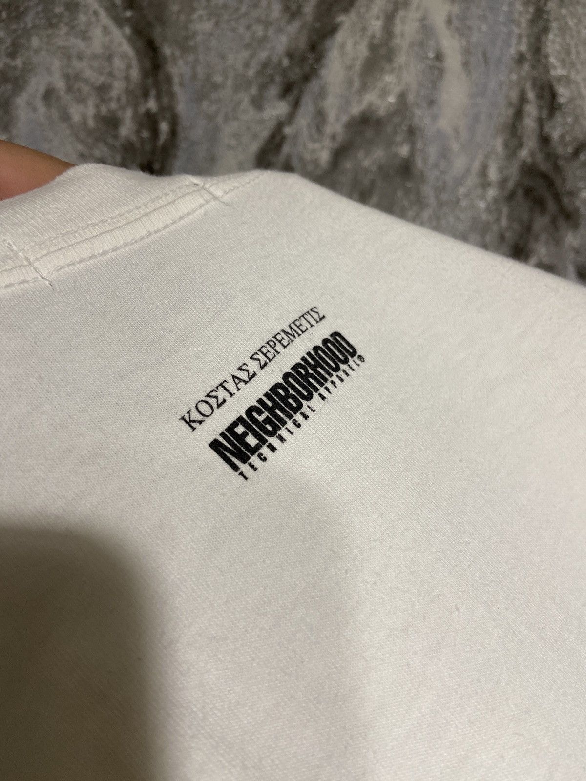 Neighborhood Neighbourhood x Kostas sepemetis white print t shirt Size US M / EU 48-50 / 2 - 5 Thumbnail