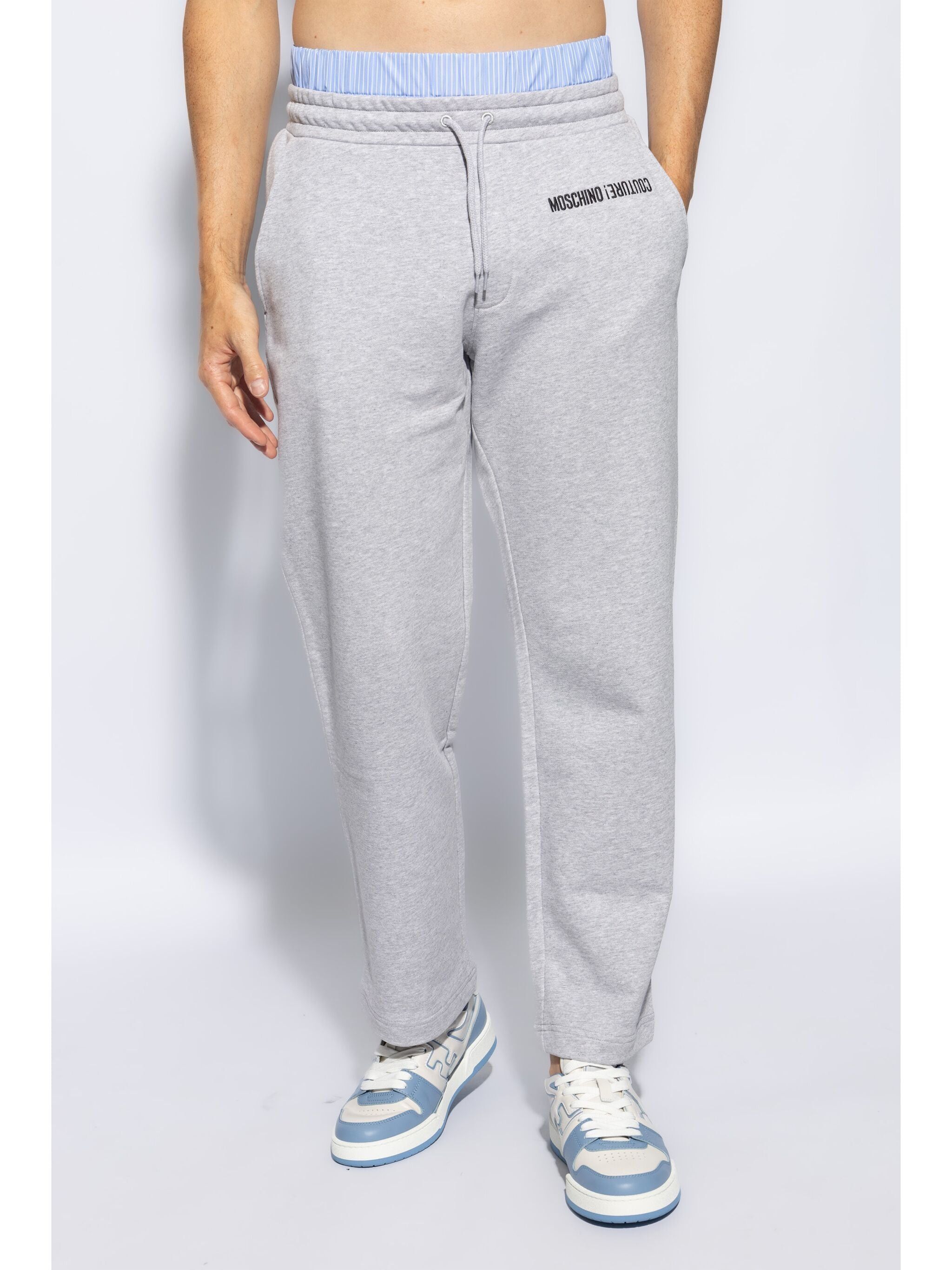 Moschino o1s22i1n0924 Boxer Insert Jogger Pant in Grey Size US 34 / EU 50 - 3 Thumbnail