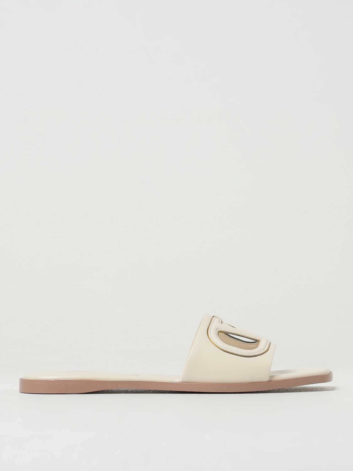 image of Valentino Garavani Flat Sandals Woman Yellow Cream, Women's (Size 10)