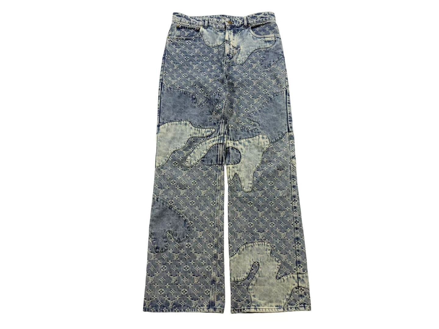 Louis Vuitton Louis Vuitton Nigo Monogram Patchwork Jeans Size US 31 - 1 Thumbnail