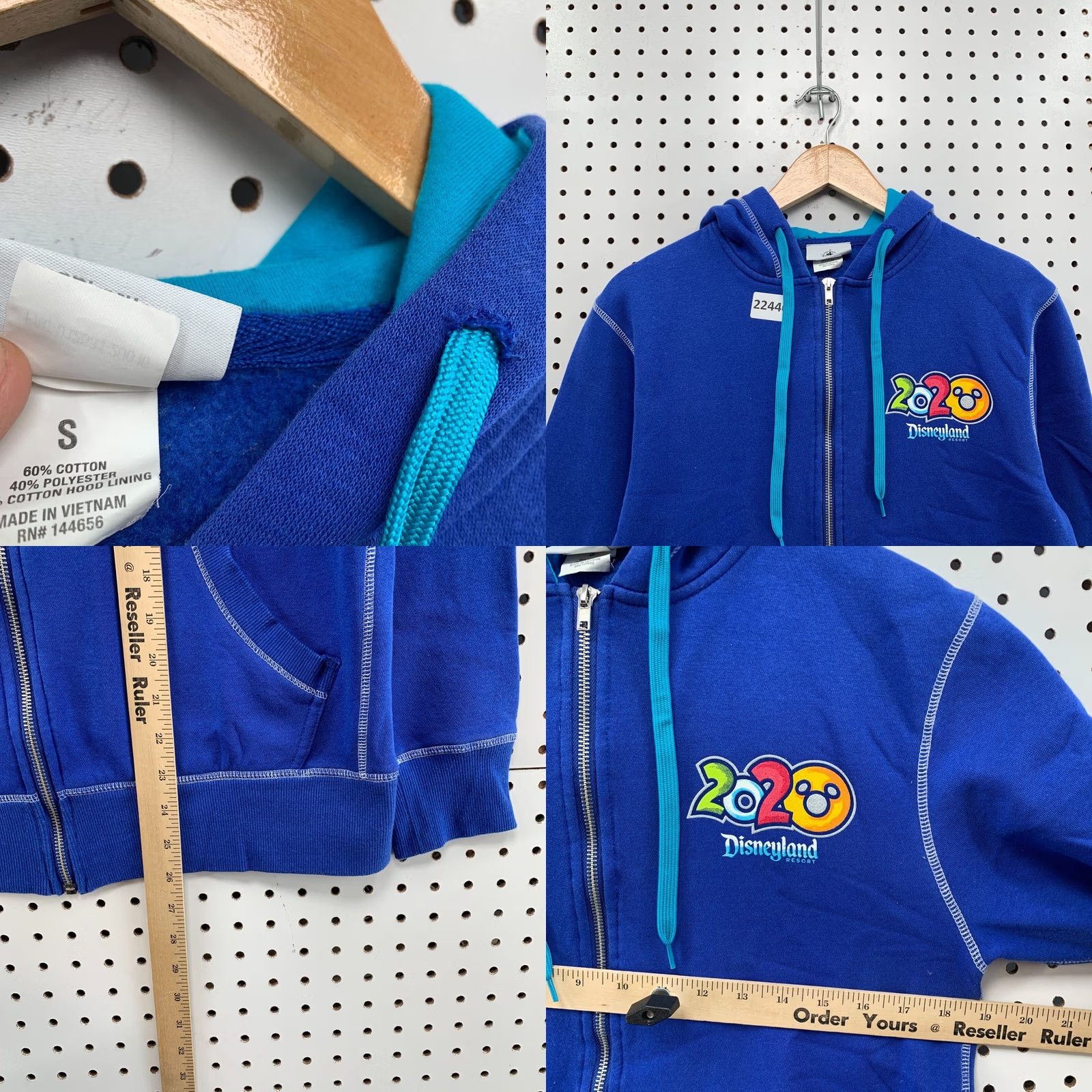 Disney Disney Disneyland Hoodie Royal Blue 2020 Adult Small Hoodie Size US S / EU 44-46 / 1 - 9 Thumbnail