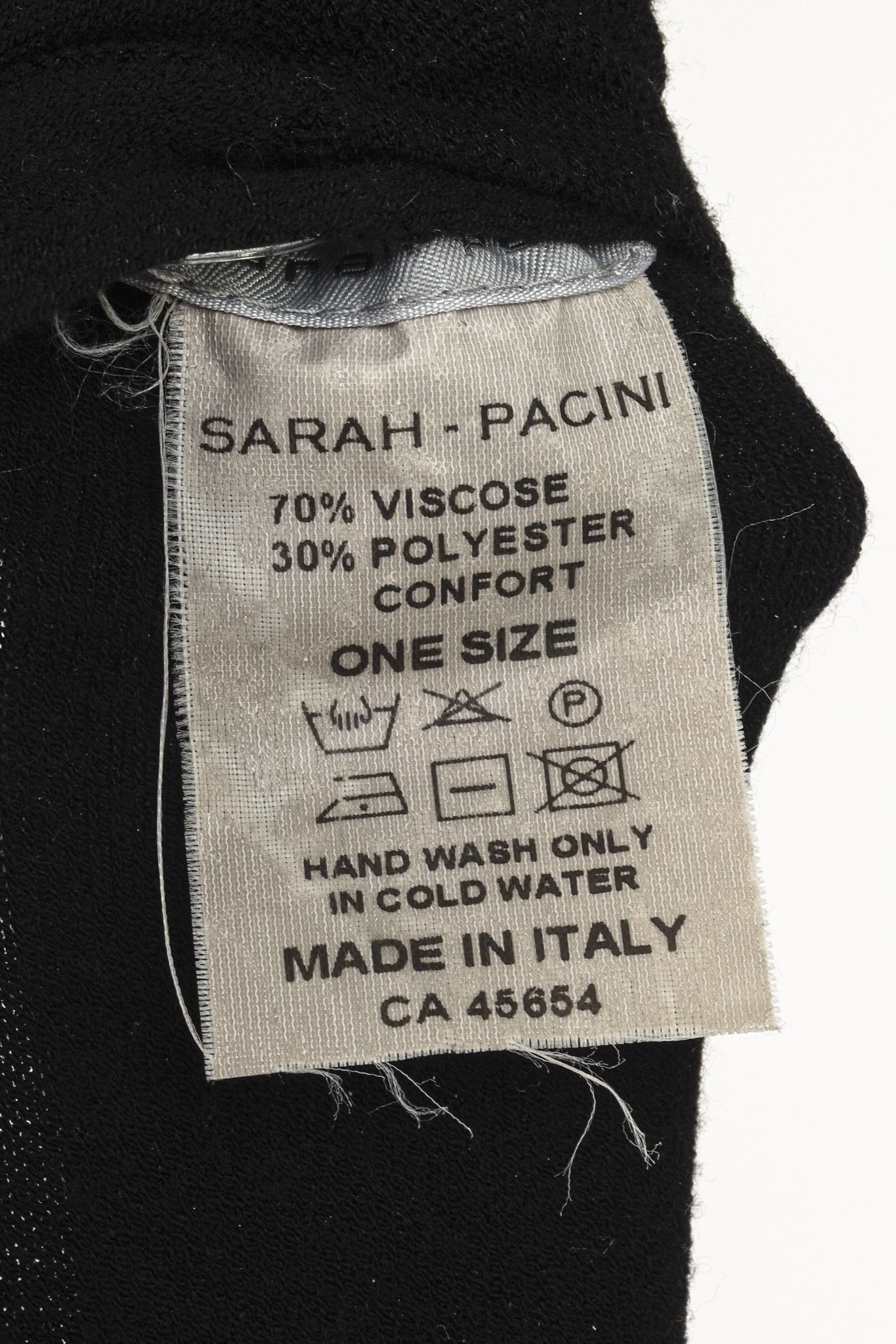 Sarah Pacini Sarah Pacini Black Knit Asymmetric Cowl-Neck Tunic Size ONE SIZE - 7 Thumbnail