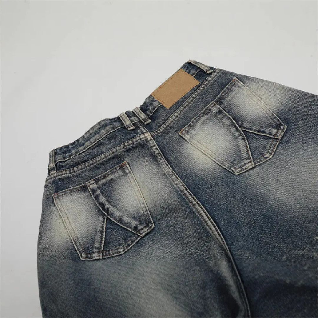Japanese Brand Washed Denim Jorts Streetwear Size US 29 - 4 Thumbnail