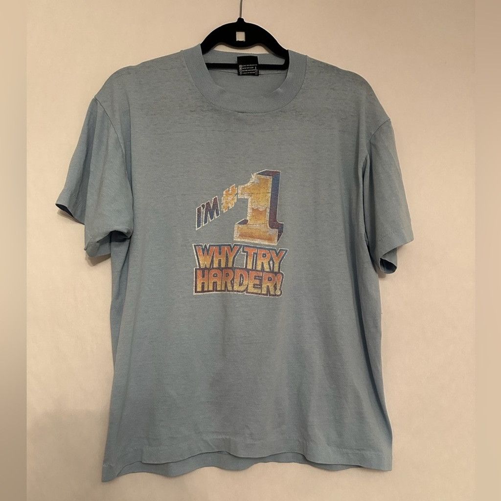 Vintage Screen Stars Best I’m #1 Why Try Harder Tee Large Vintage Size US L / EU 52-54 / 3 - 8 Thumbnail