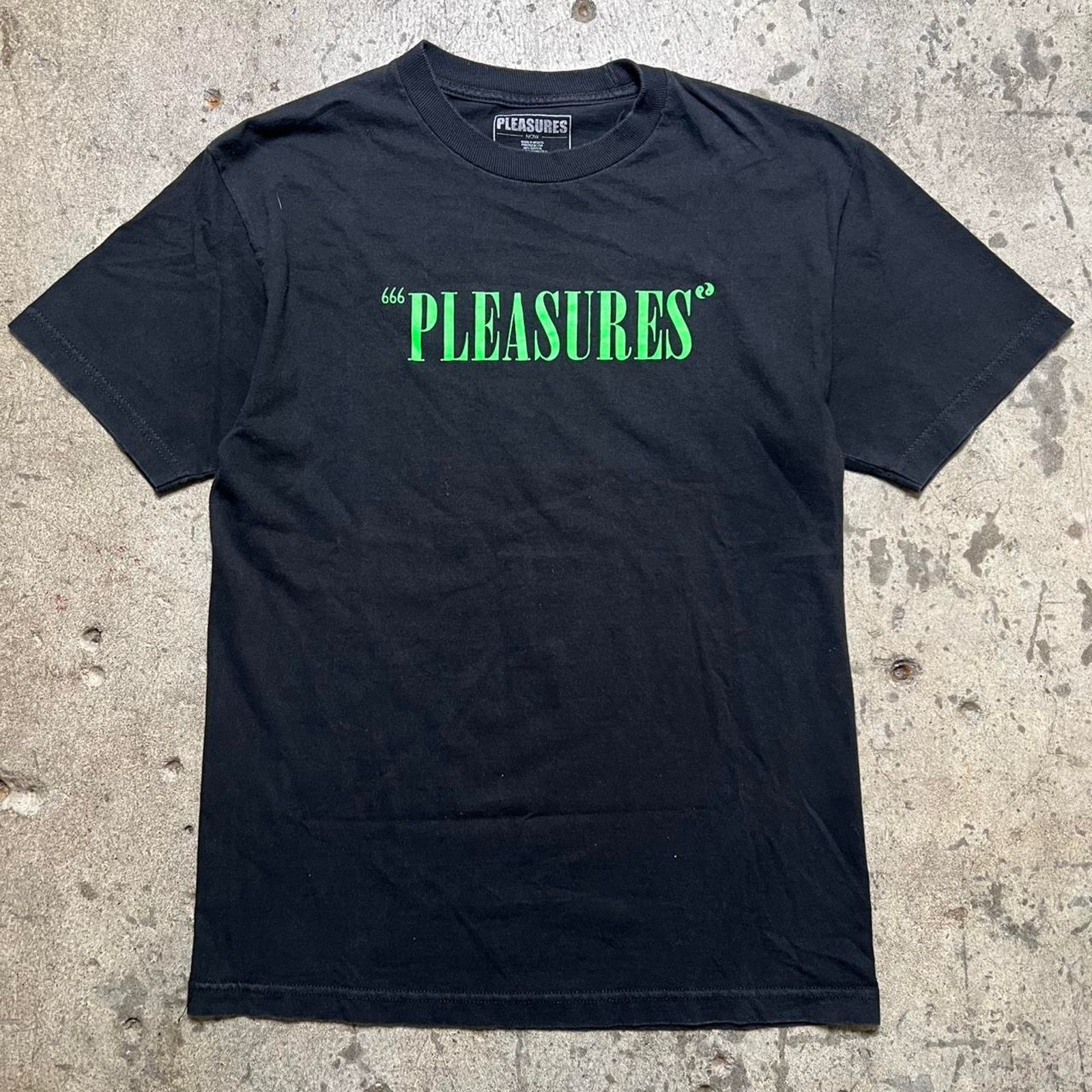 Pleasures Pleasures "Pleasures" black cotton T-shirt with neon green Size US M / EU 48-50 / 2 - 1 Thumbnail