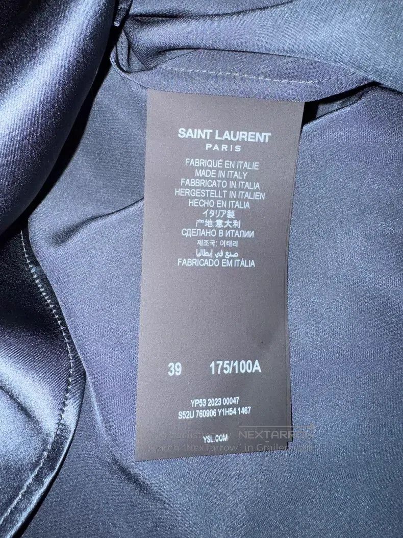 Saint Laurent Paris Saint Laurent Paris size 39 Ribbon True Silk Shirt Size US M / EU 48-50 / 2 - 6 Thumbnail