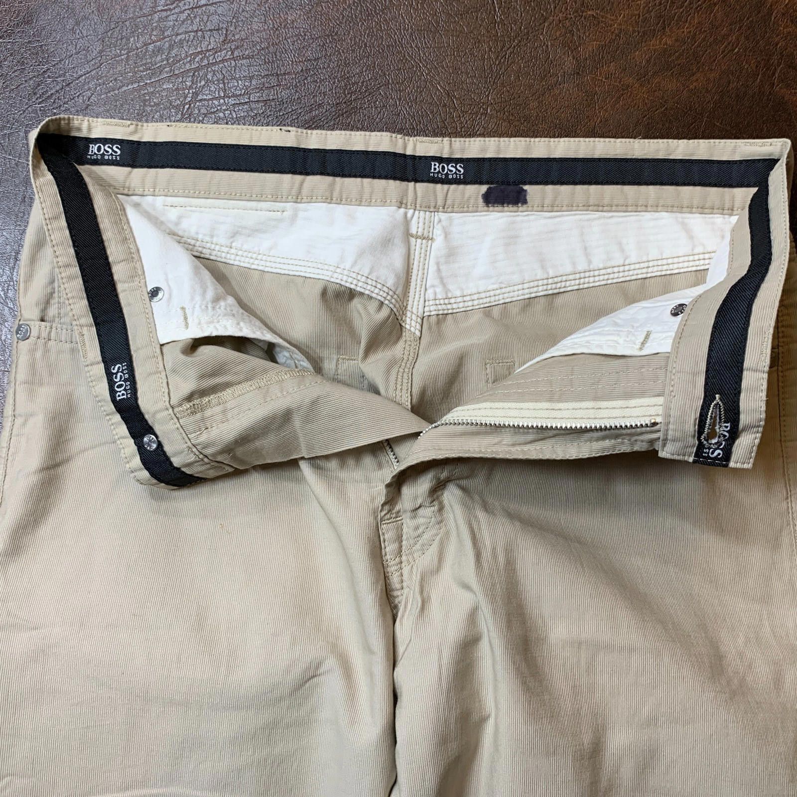 Hugo Boss Hugo Boss Mens 32X22 Cream Flat Front Alabama Chino (340) Size US 32 / EU 48 - 7 Thumbnail