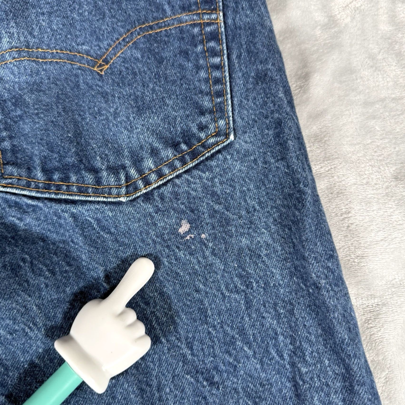 Levi's VINTAGE Levi's 505 Jeans Mens 42x34 Distressed USA Straight Fit 5-Pocket Denim Cotton Blue Regular Size US 38 / EU 54 - 3 Thumbnail