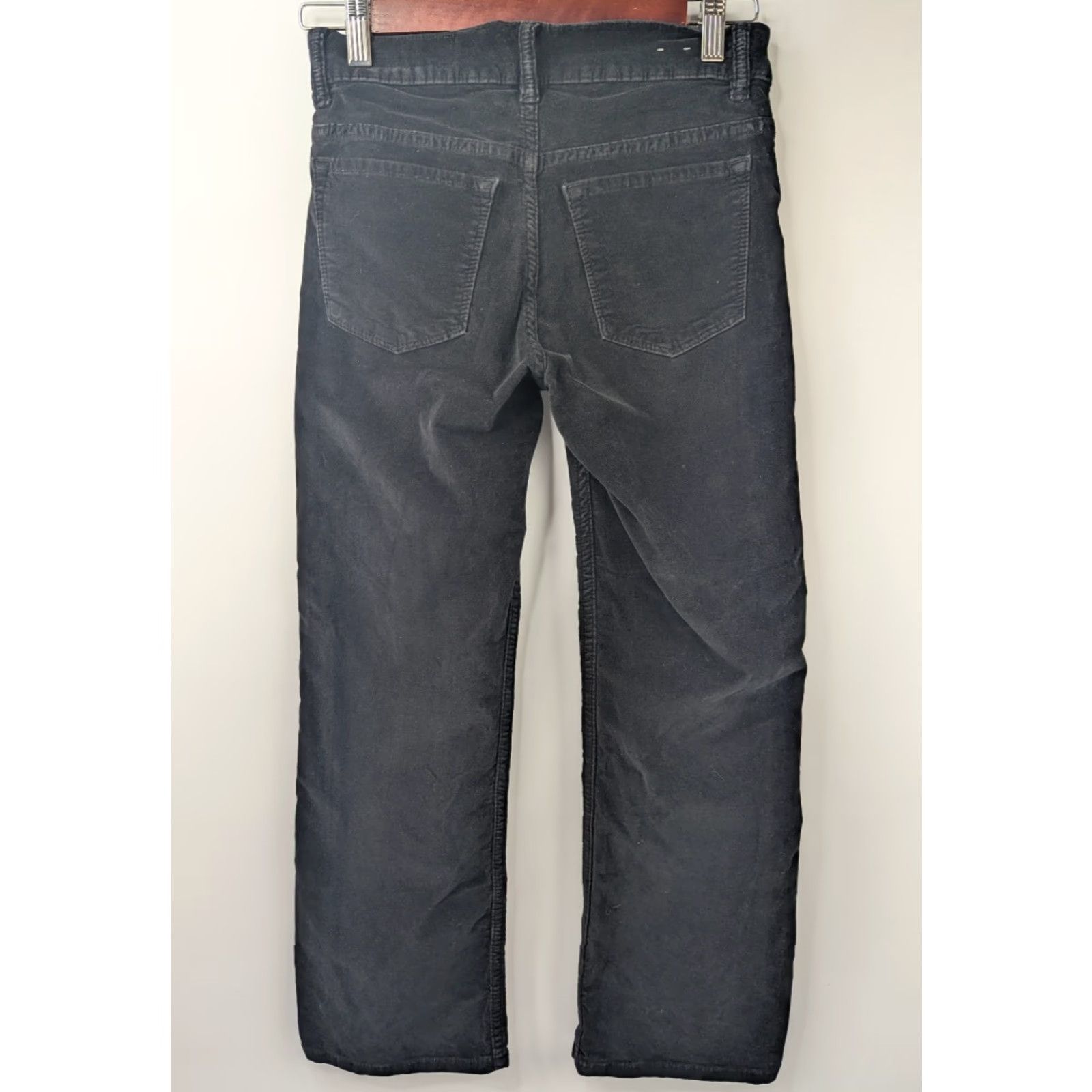 Allsaints VINTAGE AllSaints Jeans 25 Black Velvet Cropped 90s Y2K 2000s Womens Premium Fit Regular Cropped Velvet Jeans Size 42" / US 20 - 4 Thumbnail
