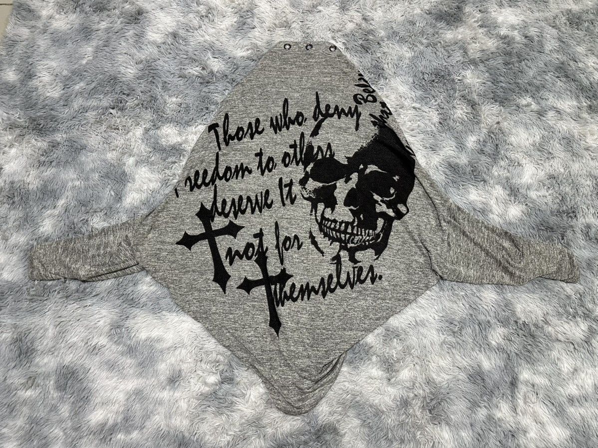 If Six Was Nine 🔥Sick Y2K Orgetto Batwing Cardigan Poem Cross Skull Punk Got Size US XL / EU 56 / 4 - 2 Thumbnail