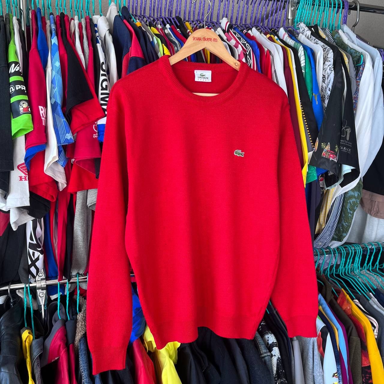 Lacoste Lacoste Sport Red Wool Sweater Jumper Pullover Size 6 Size US XL / EU 56 / 4 - 3 Thumbnail