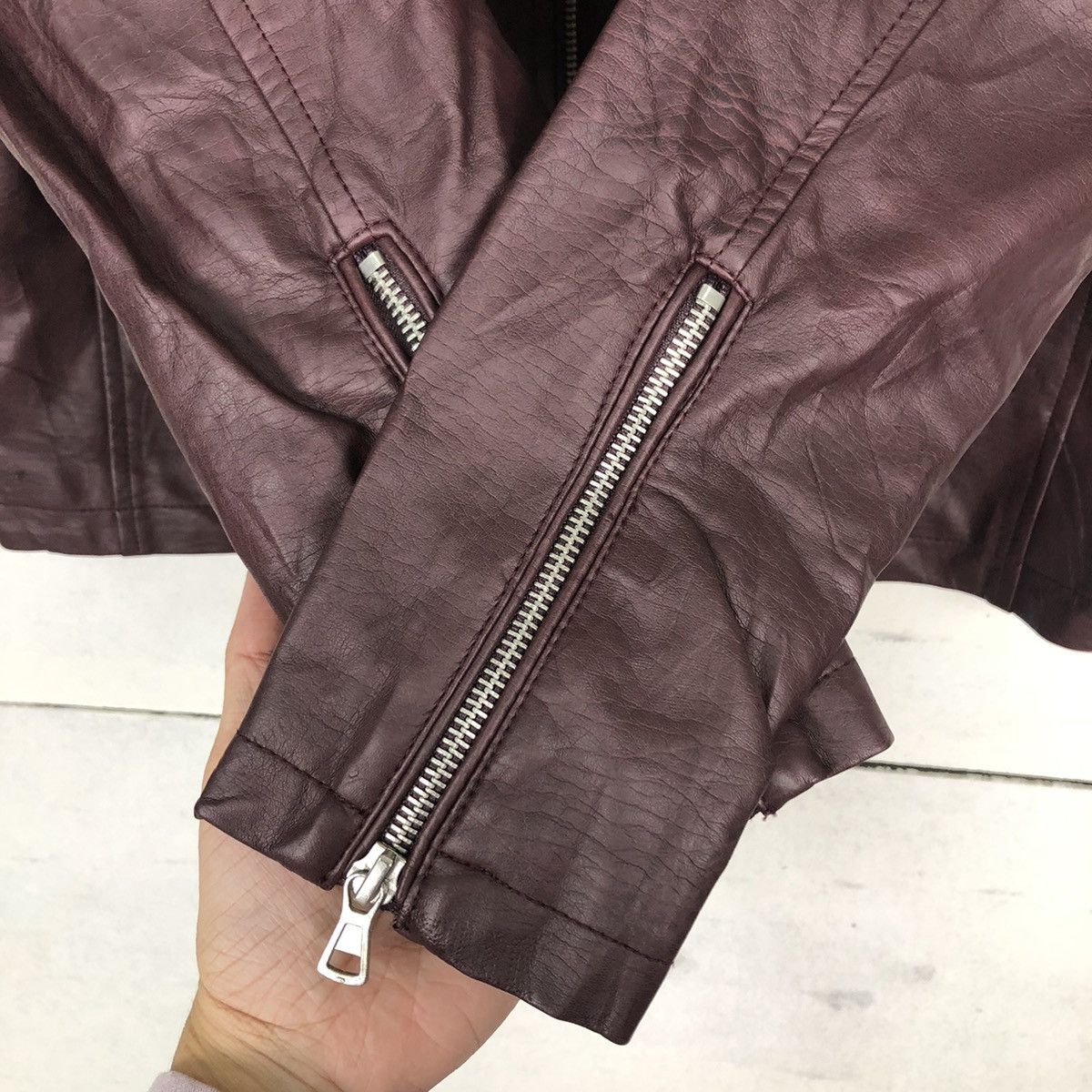 Japanese Brand VINTAGE BIKER SOFT LEATHER JACKET NEVER ACQUIESCE RICK OWENS Size US M / EU 48-50 / 2 - 11 Thumbnail