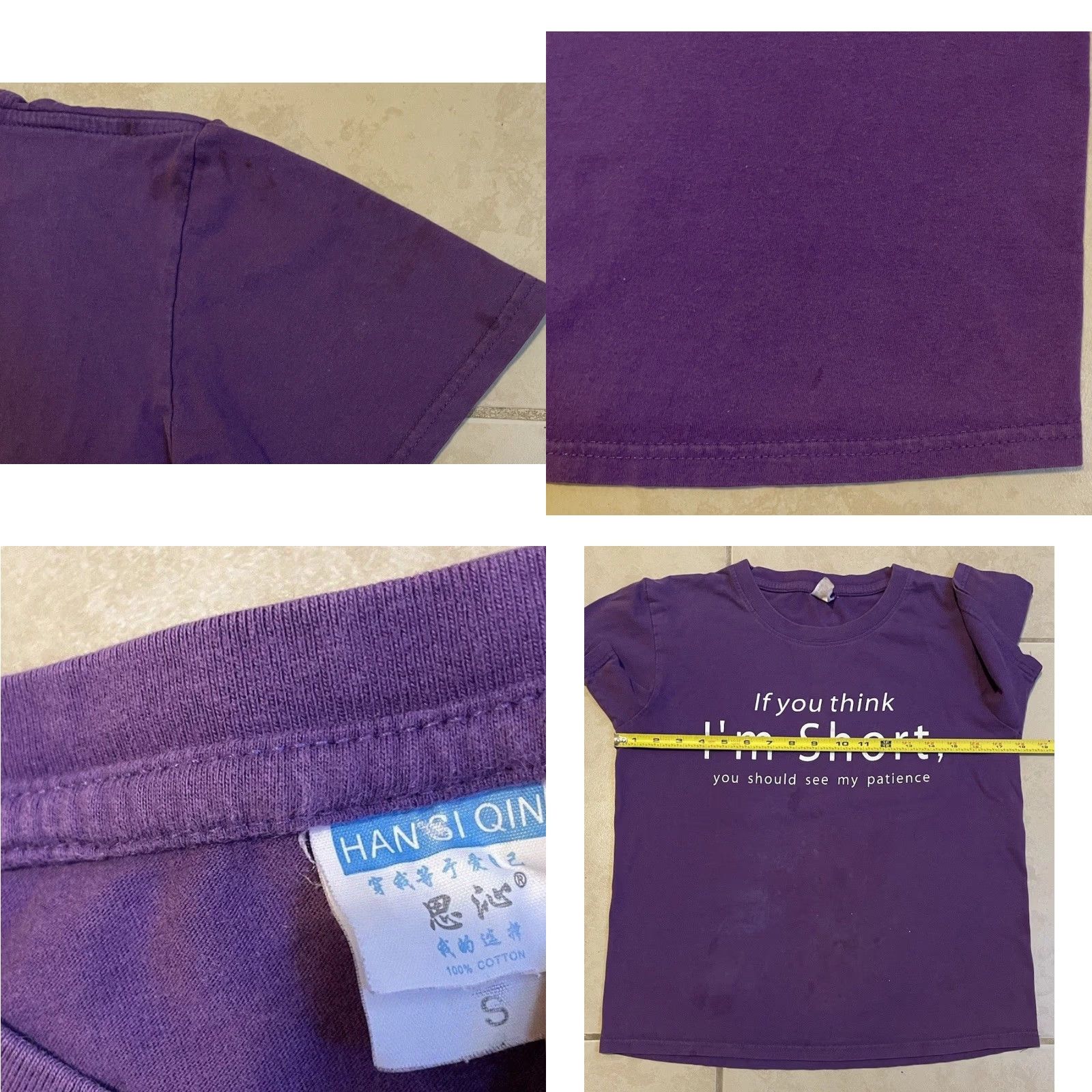 Vintage Vtg You Should See My Patience Faded Shirt XS Funny Saying Joke Y2K 90s Size US XS / EU 42 / 0 - 8 Thumbnail