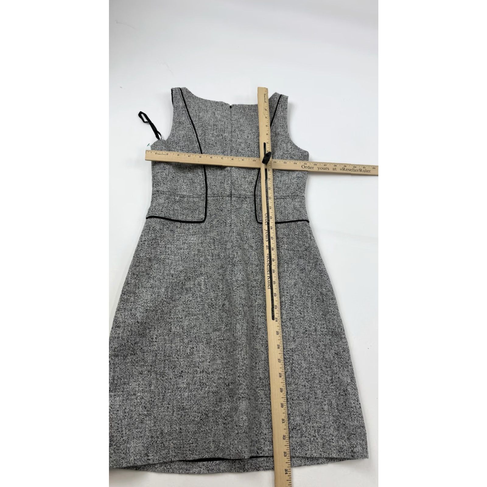 White House Black Market White House Black Market Dress Womens 0 Gray Tweed Sleeveless Sheath Work Office Size XS / US 0-2 / IT 36-38 - 5 Thumbnail
