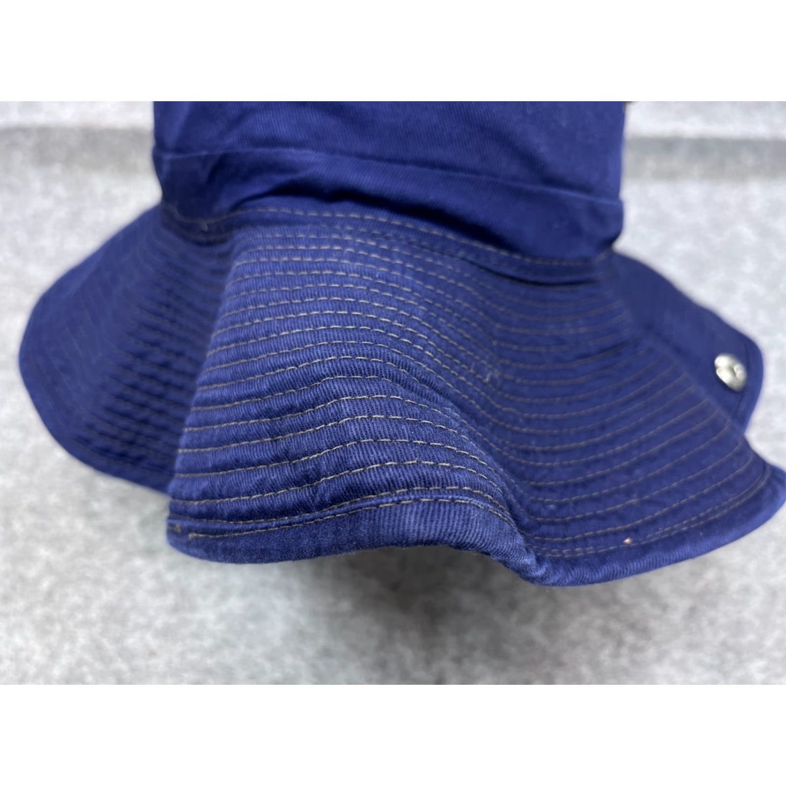 Vintage Adult Sun Bucket Hat Blue 100% Cotton One Size Hike Camp Beach Outdoors Size ONE SIZE - 3 Thumbnail