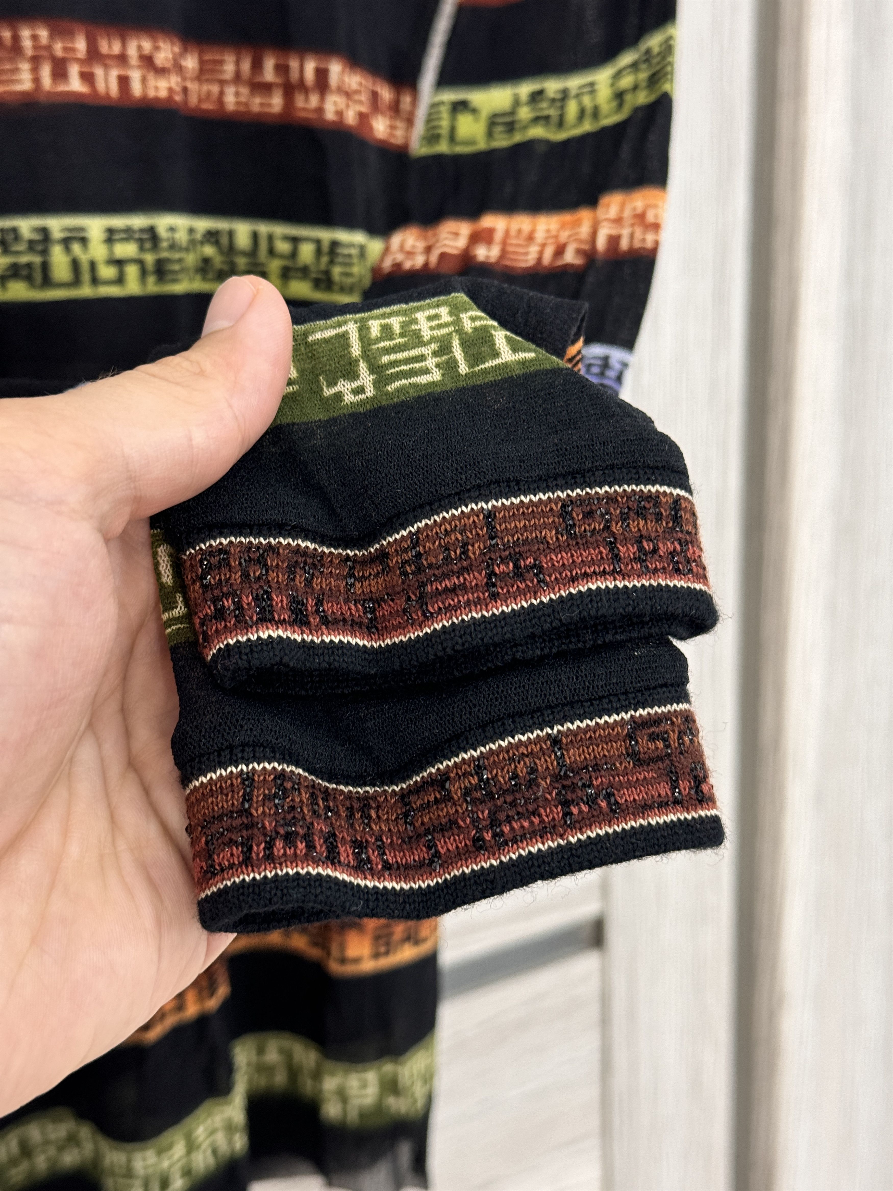 Jean Paul Gaultier × Vintage Vintage Jean Paul Gaultier Mesh Top LS Stripe Logo Print Size M / US 6-8 / IT 42-44 - 13 Thumbnail
