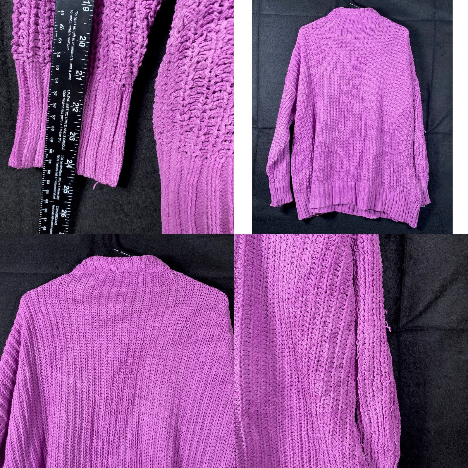 Vintage Aerie Sweater Women's Pullover Turtleneck Knit Oversized Casual Workwear Cozy Soft Chunky-Knit Medium Purple Size M / US 6-8 / IT 42-44 - 8 Thumbnail