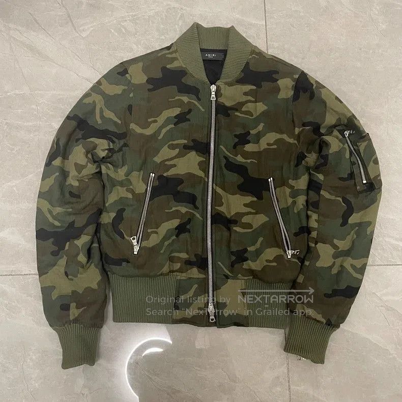 Amiri Amiri Green Camo Bomber Jacket M. Size US M / EU 48-50 / 2 - 1 Thumbnail