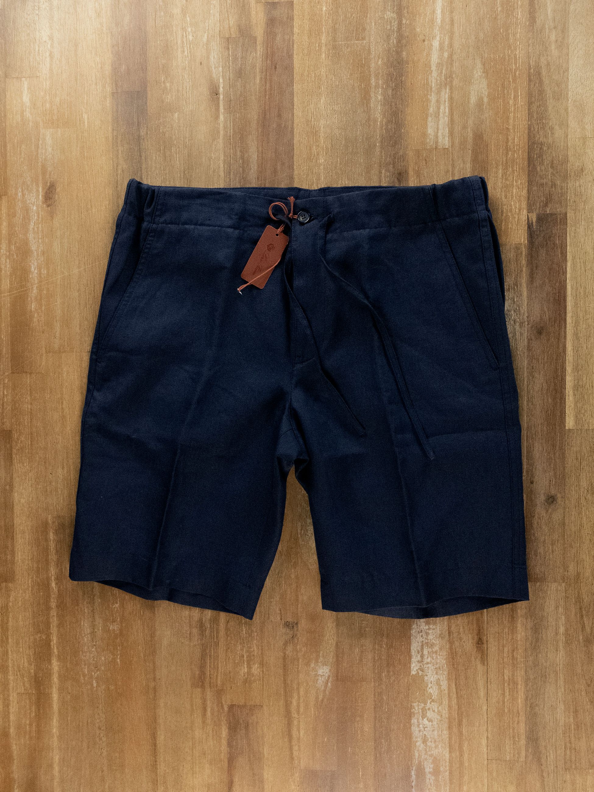 Loro Piana LORO PIANA navy blue linen shorts Small (but fits larger) Size US 30 / EU 46 - 1 Thumbnail