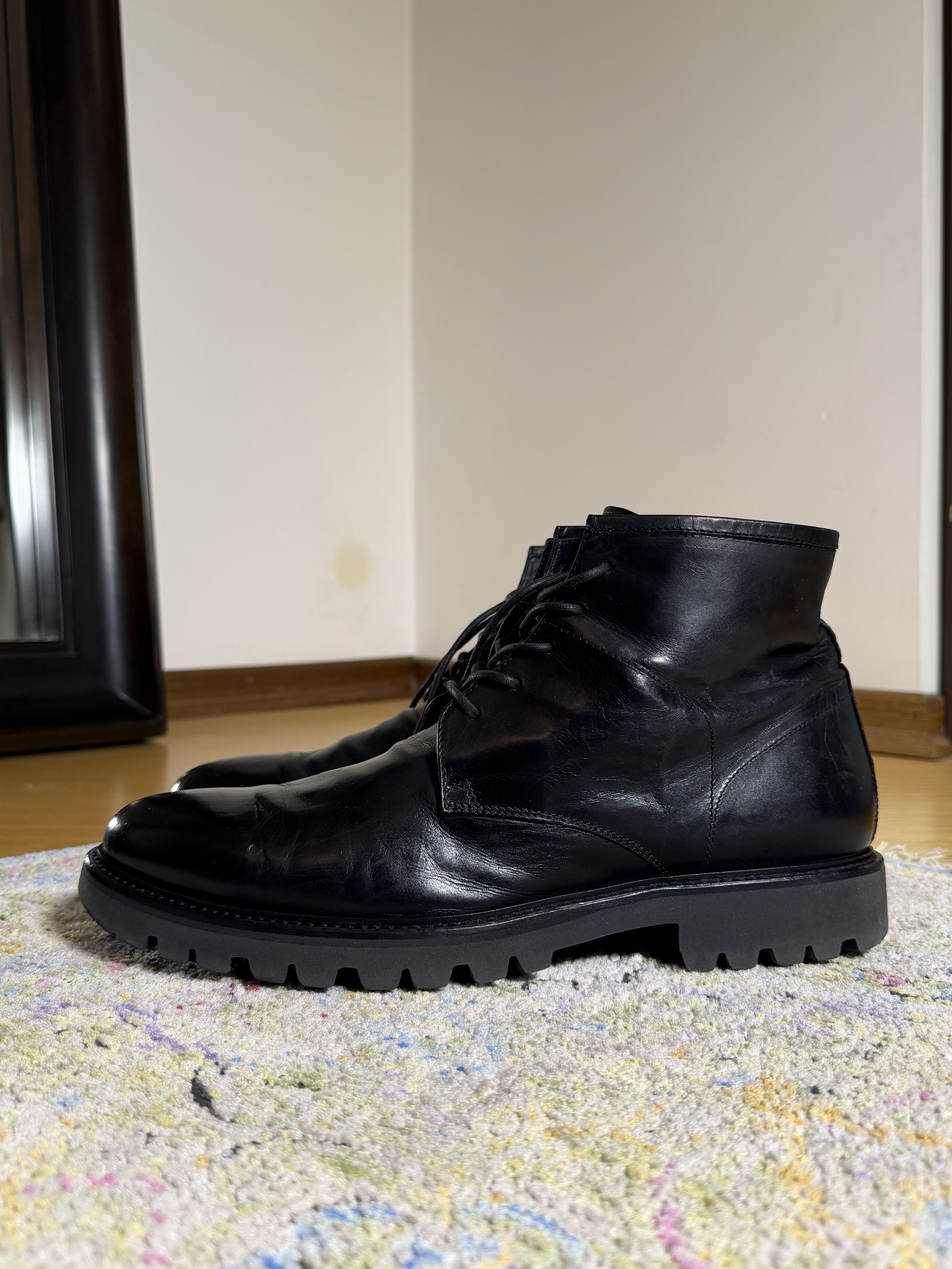 Bruno Bordese Bruno Bordese Bic Black Leather Combat Boot Size US 10 / EU 43 - 1 Thumbnail