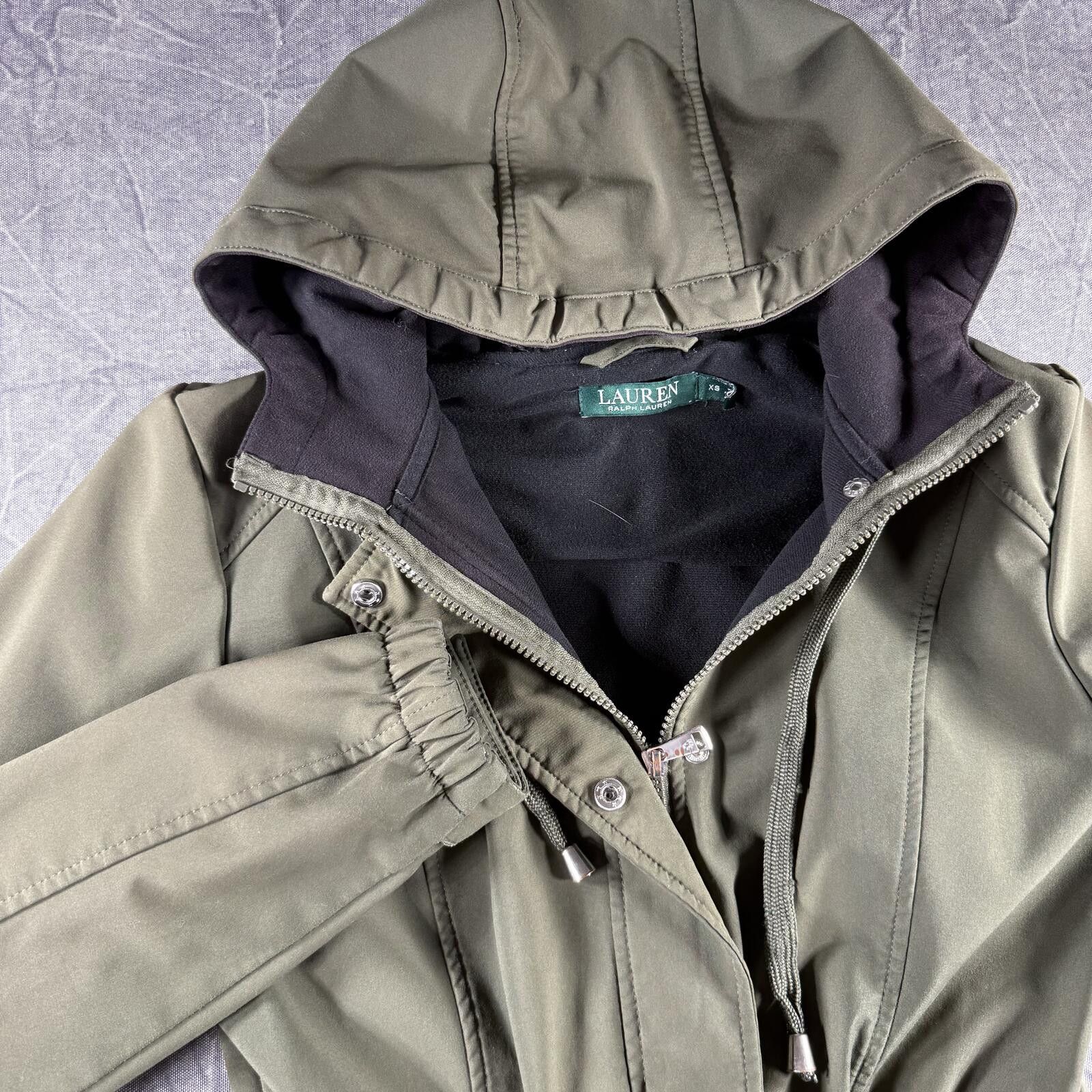 Lauren Ralph Lauren Ralph Lauren Jacket Women's XS Olive Green Rain Coat Hood Size XS / US 0-2 / IT 36-38 - 1 Thumbnail