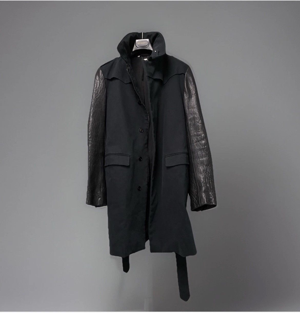 Costume National Leather sleeve coat Small Medium Size US S / EU 44-46 / 1 - 1 Thumbnail