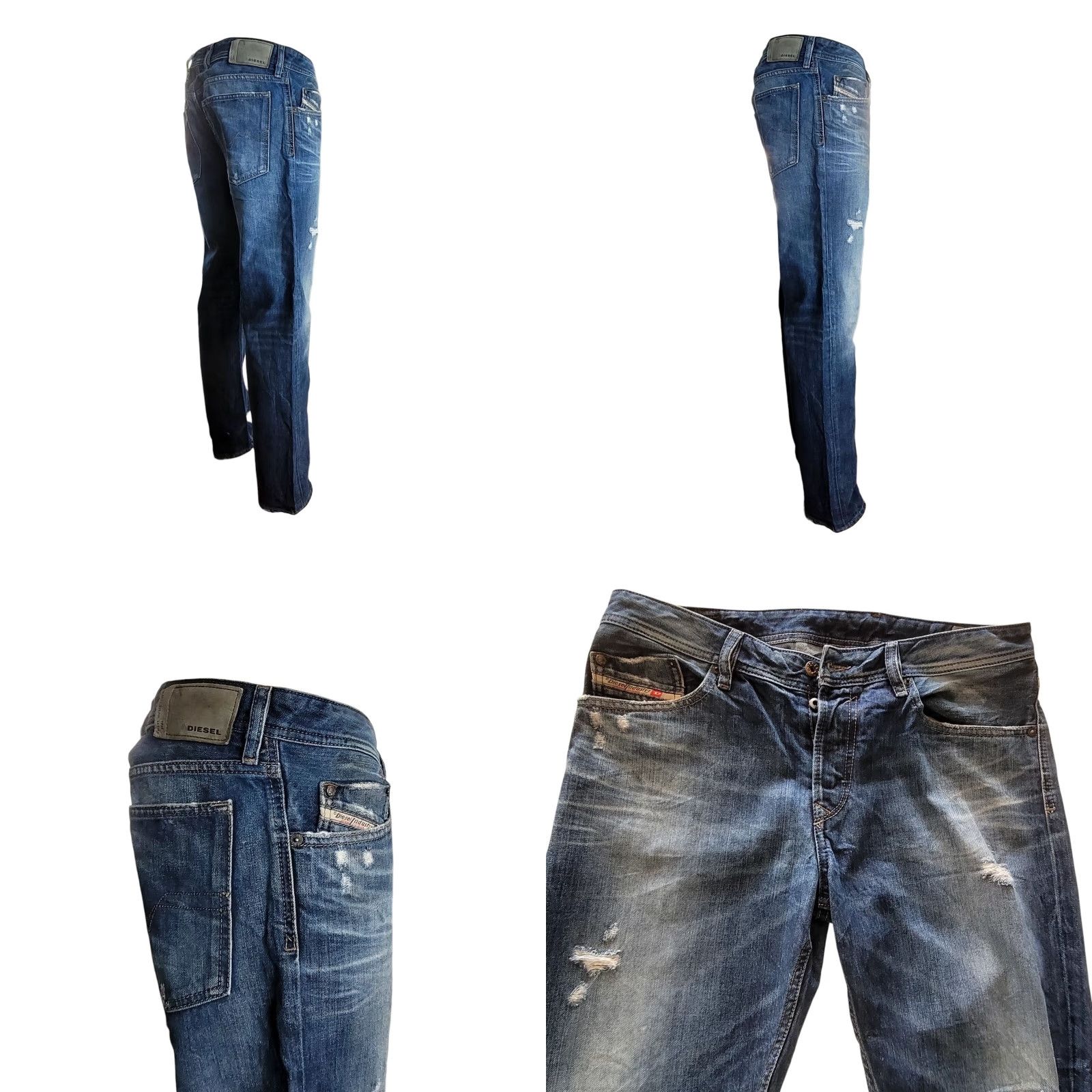 Diesel Diesel Waykee Jeans W34 L32 – Wash 0837A, Regular Straight, Blue, Men – Diesel Waykee Jeans W34 L32 Size US 34 / EU 50 - 8 Thumbnail