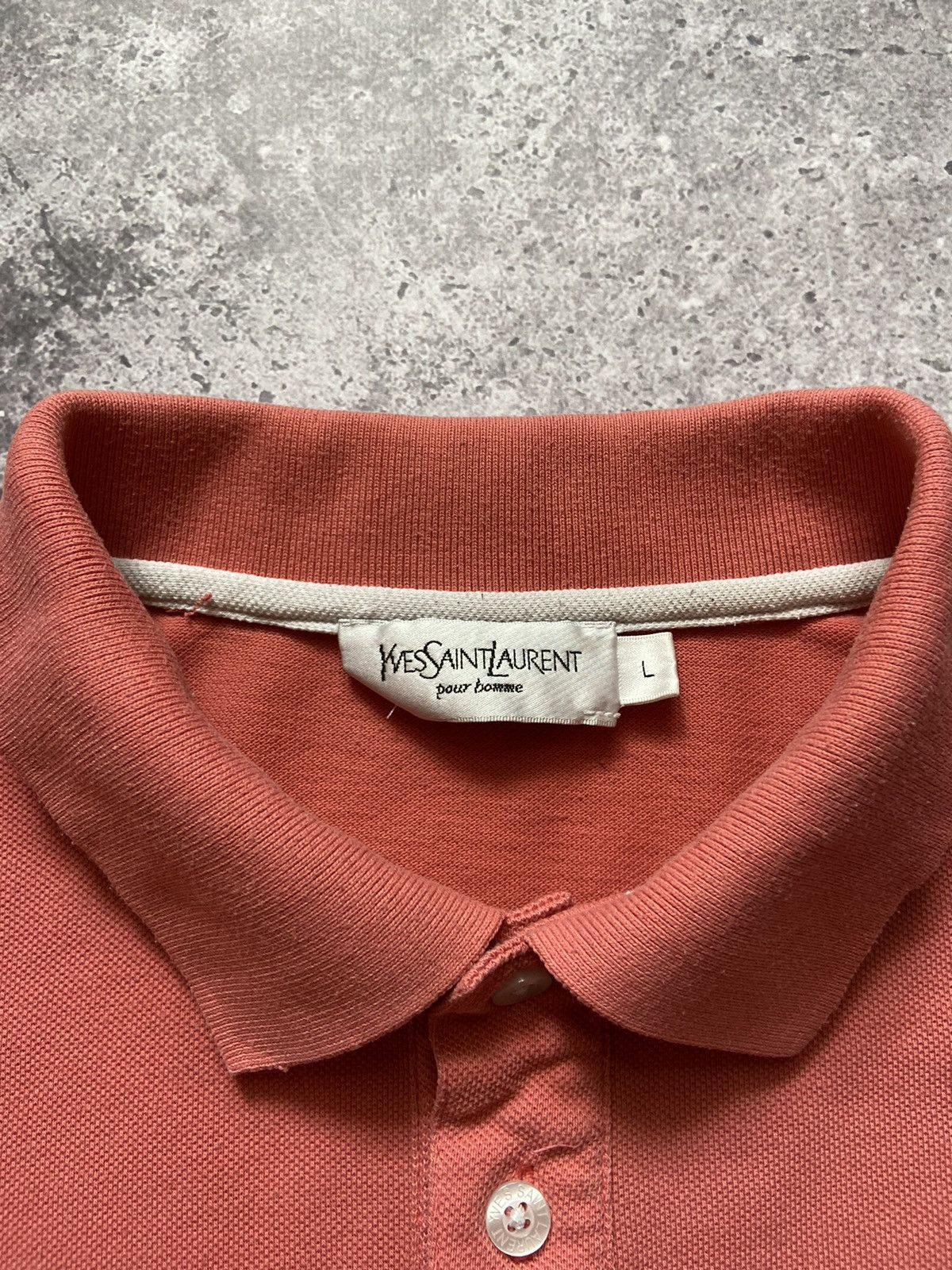 Yves Saint Laurent Vintage YSL Pink Polo Large Size US L / EU 52-54 / 3 - 4 Thumbnail