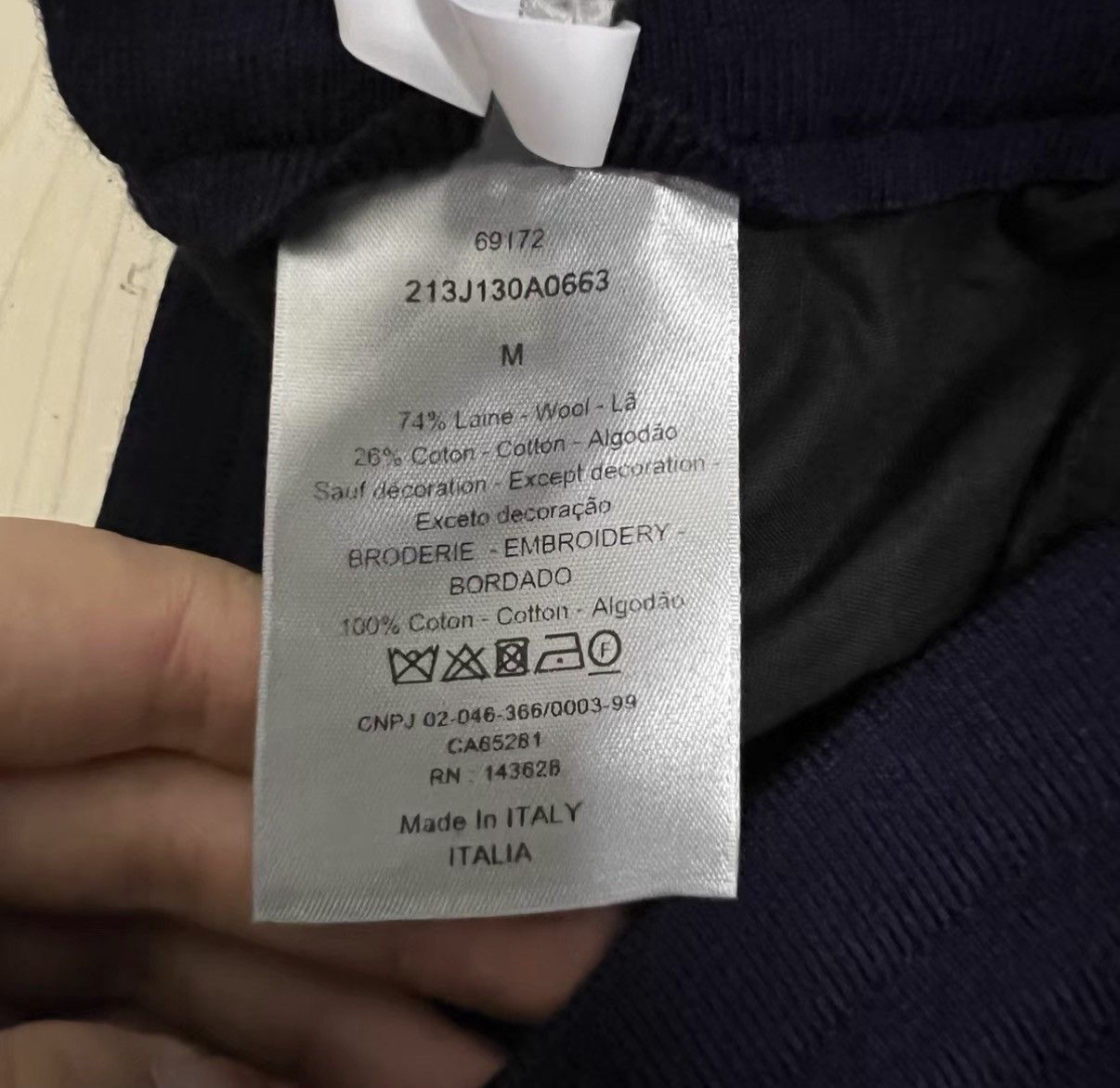Dior Dior Navy Embroidered Logo Trousers J41 Size 27" / US 4 / IT 40 - 4 Thumbnail