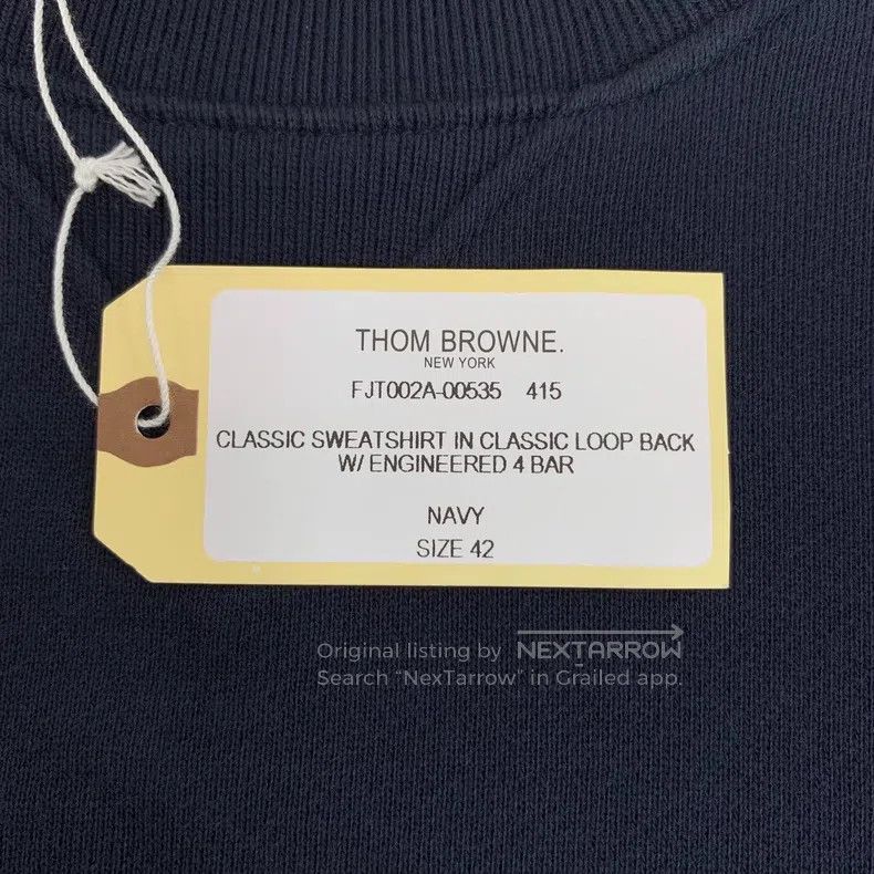 Thom Browne Thom Browne Dark blue long-sleeved hoodie Size US XS / EU 42 / 0 - 7 Thumbnail
