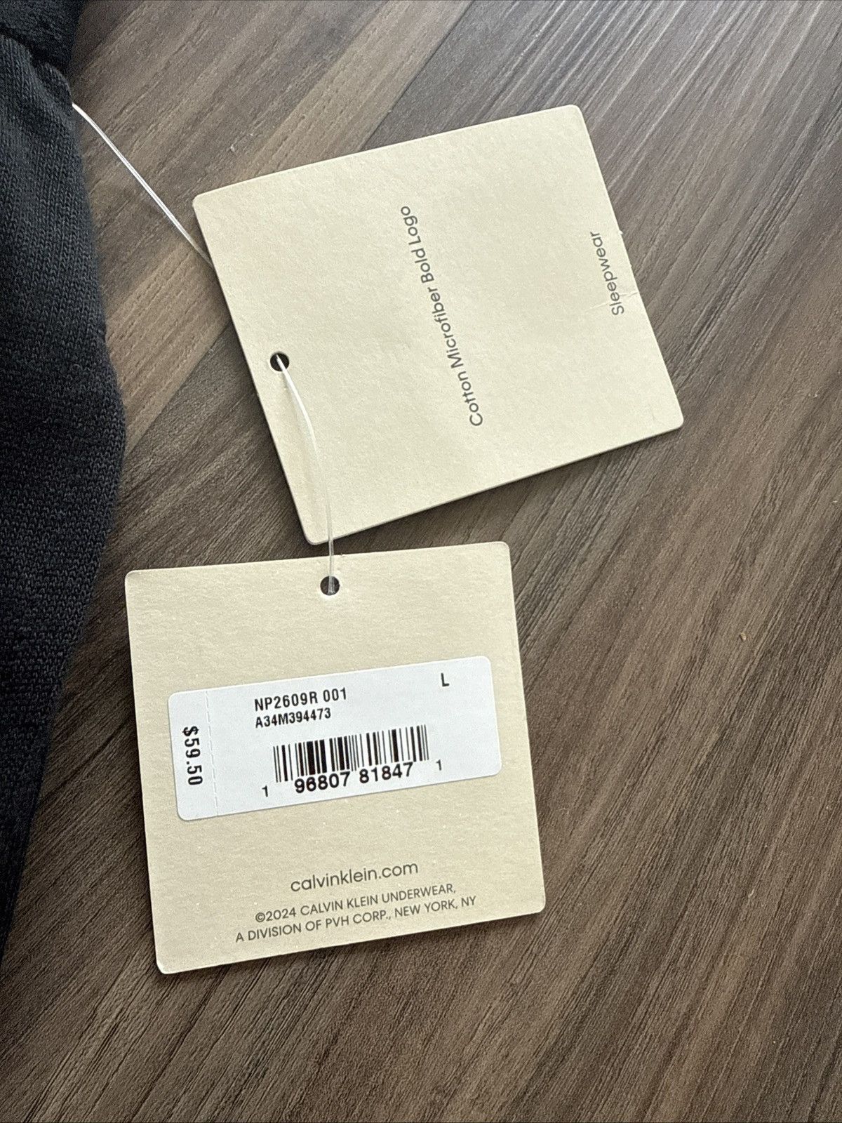 Calvin Klein Calvin Klein Sleep Pants Black Logo Waistband Men’s Size L Size US 34 / EU 50 - 2 Thumbnail