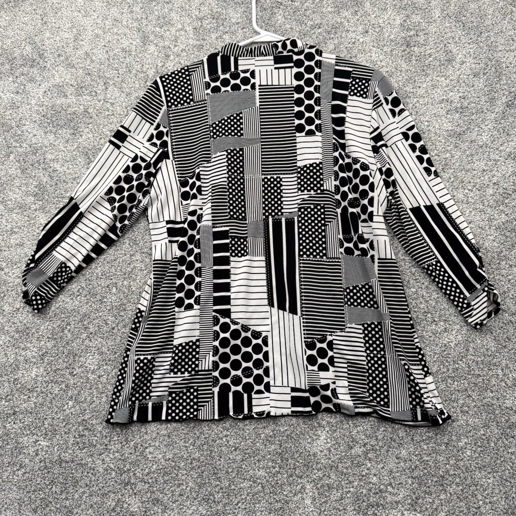Vintage Perceptions Top Womens Size 12 Geometric Eclectic Artsy Maximalist Lagenlook Blouse Size XL / US 12-14 / IT 48-50 - 7 Thumbnail